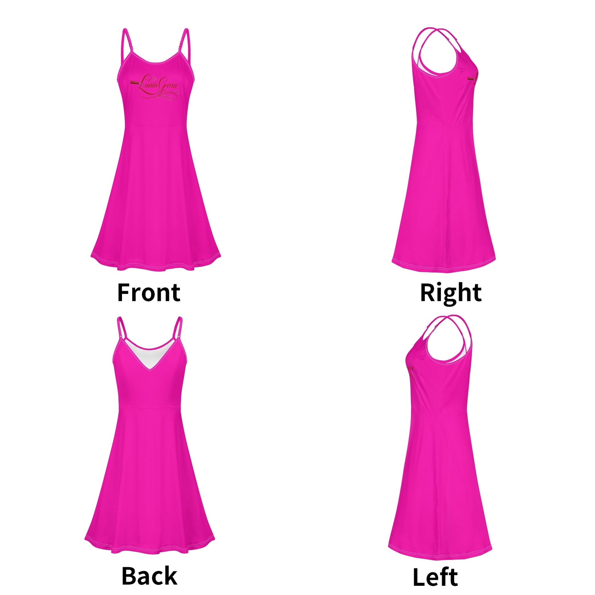 Womens Lounge Sleeveless Adjustable Spaghetti Strap Short Dress Swing Dress - Luma Gorria vêtement