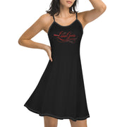 Womens Lounge Sleeveless Adjustable Spaghetti Strap Short Dress Swing Dress - Luma Gorria vêtement