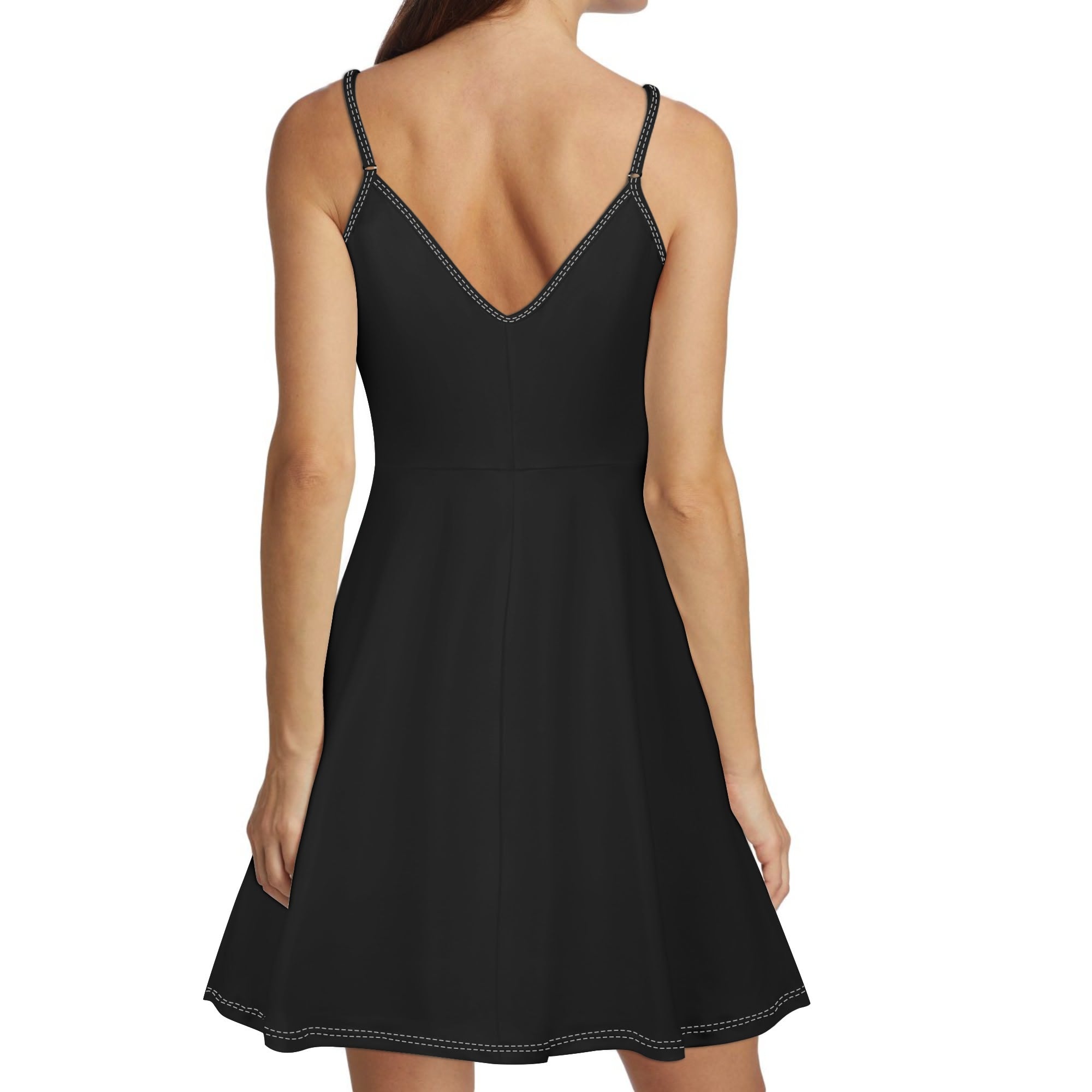 Womens Lounge Sleeveless Adjustable Spaghetti Strap Short Dress Swing Dress - Luma Gorria vêtement