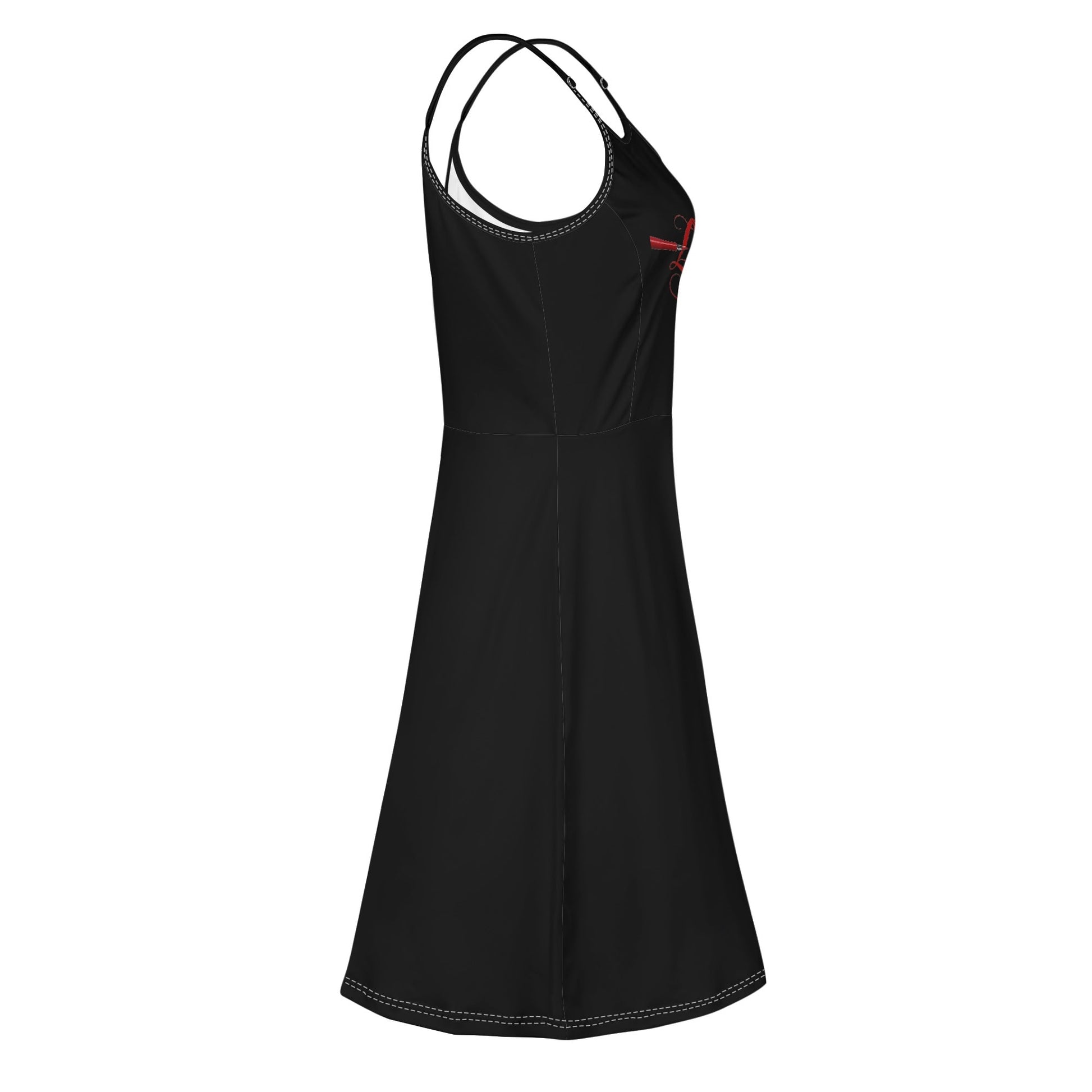 Womens Lounge Sleeveless Adjustable Spaghetti Strap Short Dress Swing Dress - Luma Gorria vêtement