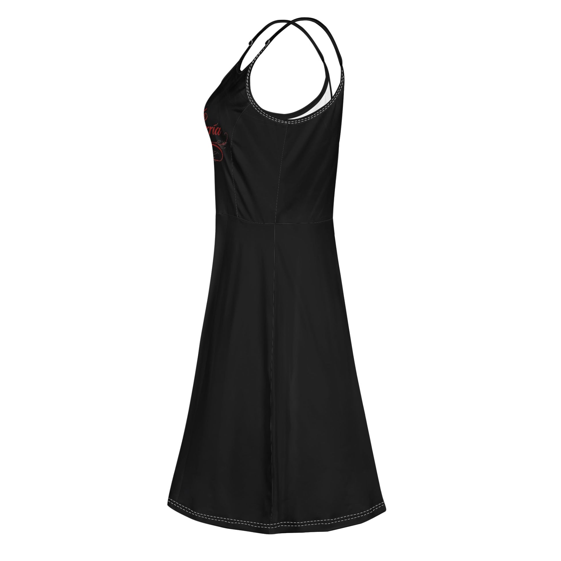 Womens Lounge Sleeveless Adjustable Spaghetti Strap Short Dress Swing Dress - Luma Gorria vêtement
