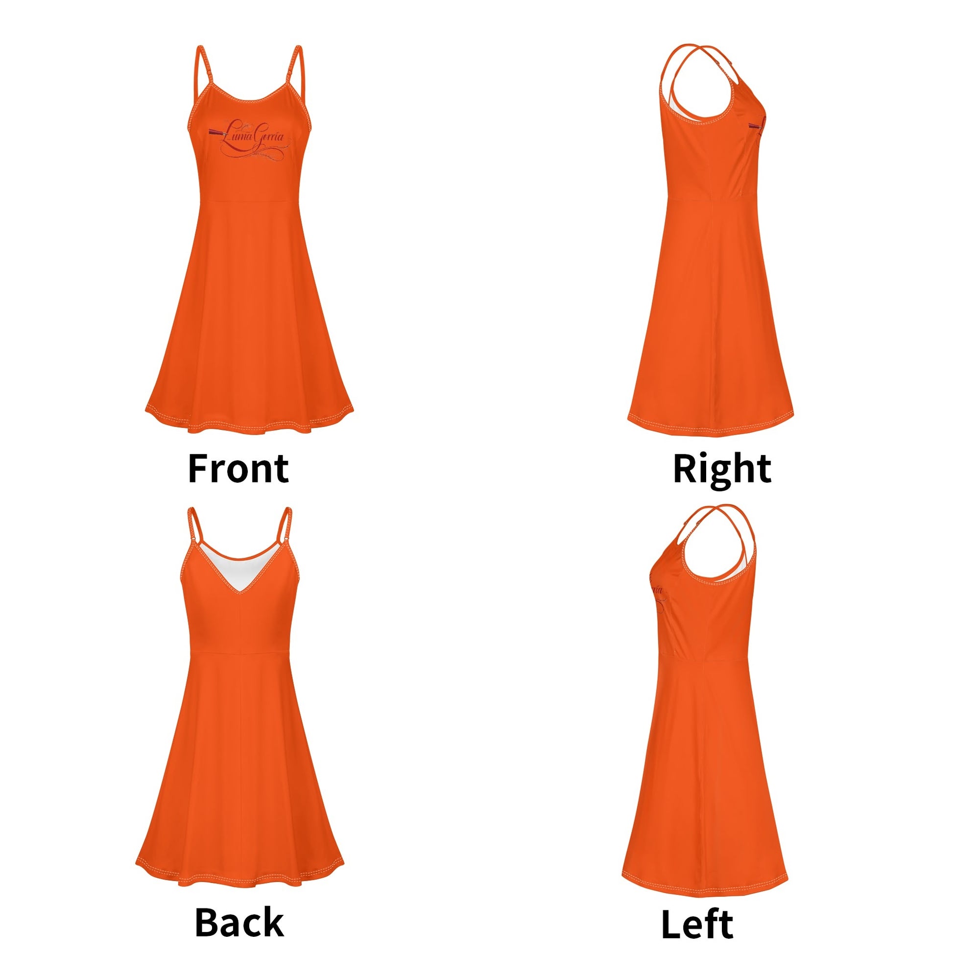 Womens Lounge Sleeveless Adjustable Spaghetti Strap Short Dress Swing Dress - Luma Gorria vêtement