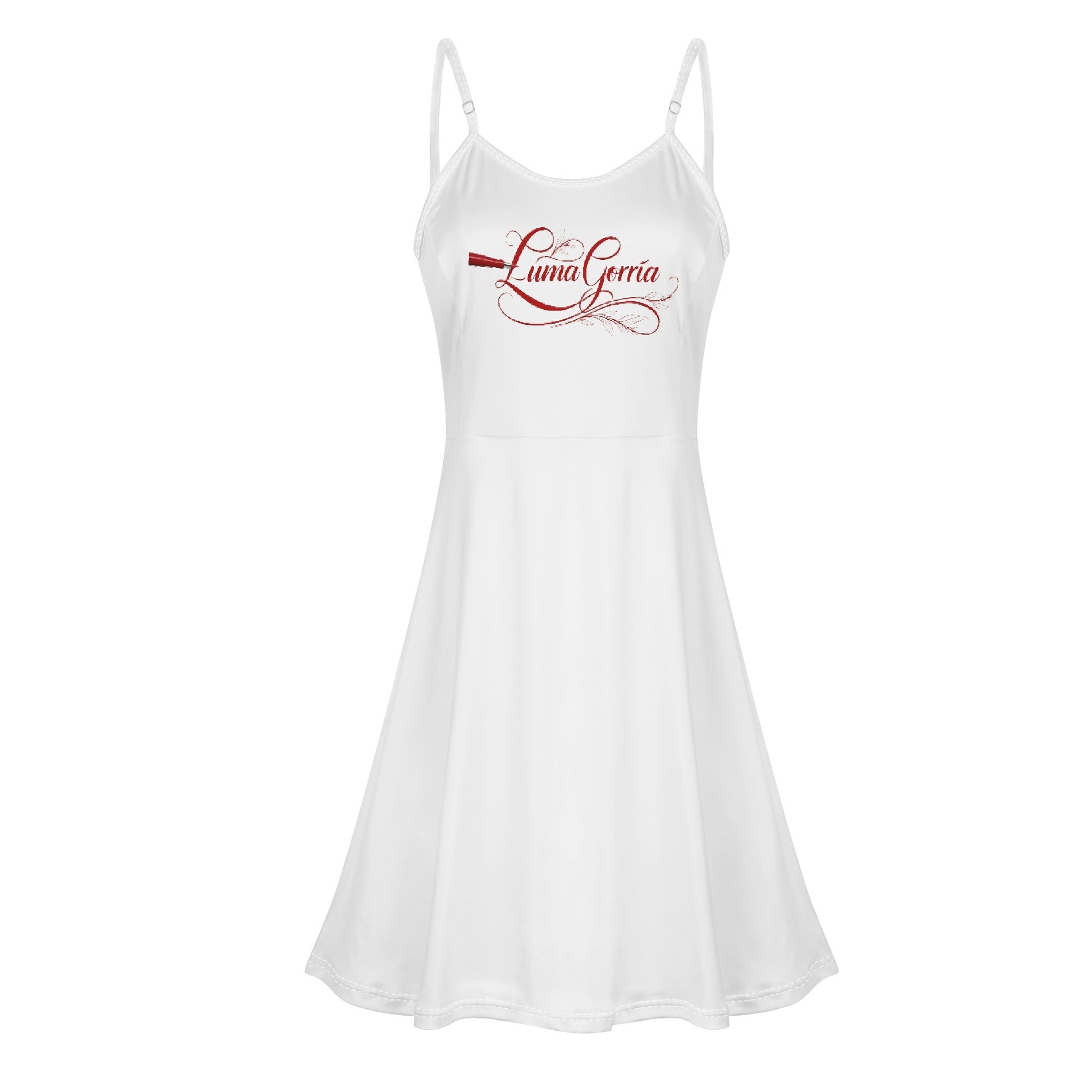 Womens Lounge Sleeveless Adjustable Spaghetti Strap Short Dress Swing Dress - Luma Gorria vêtement