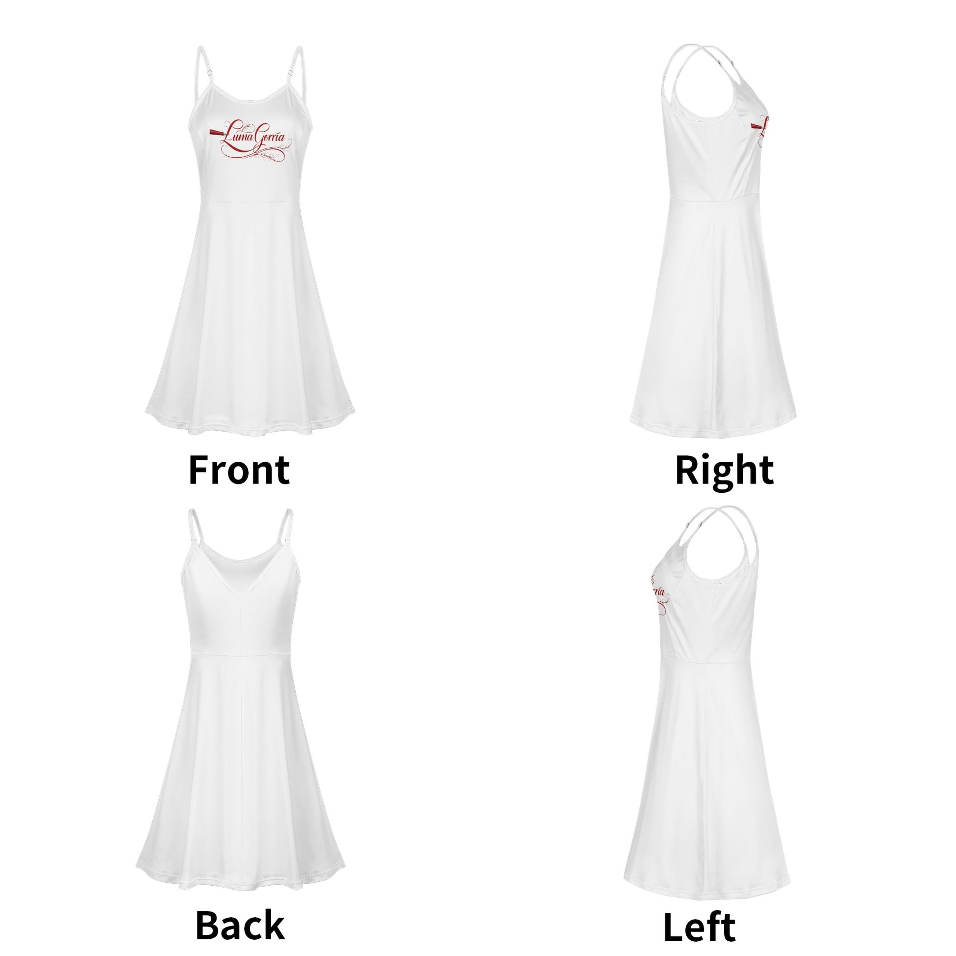 Womens Lounge Sleeveless Adjustable Spaghetti Strap Short Dress Swing Dress - Luma Gorria vêtement