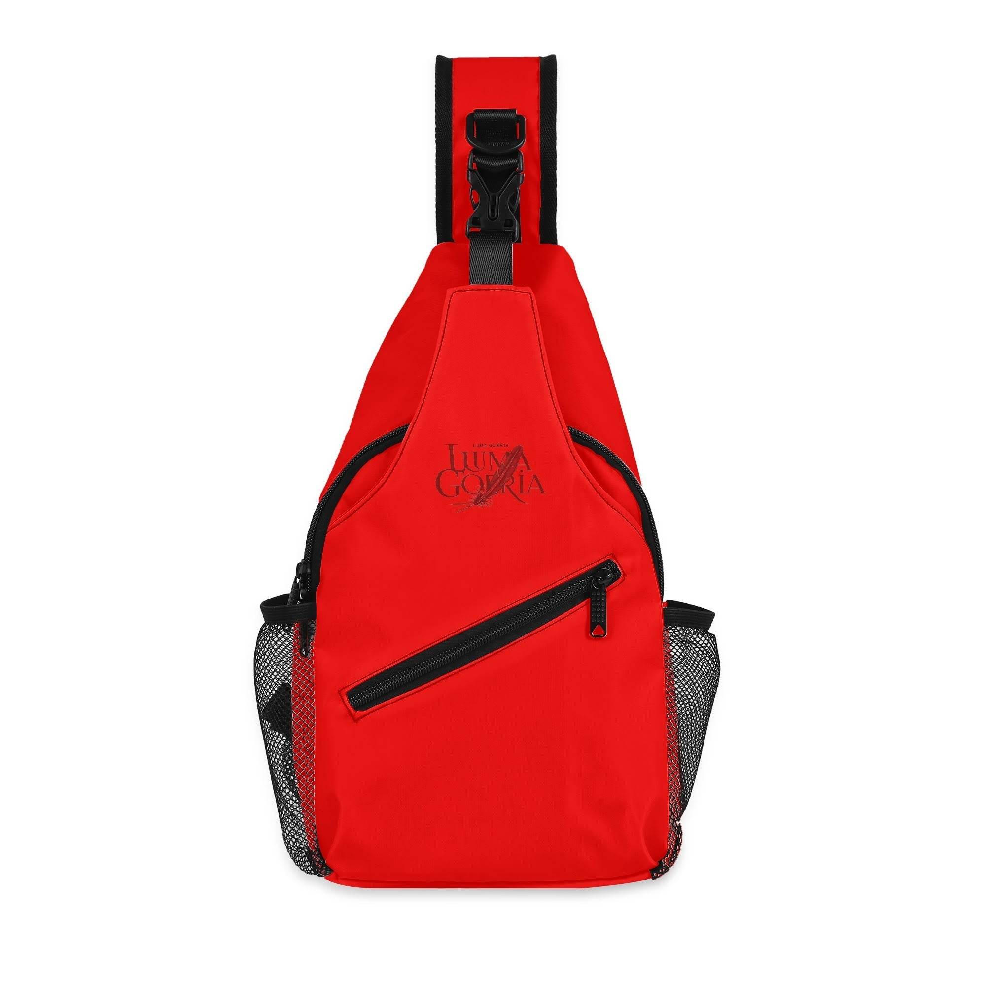 Sac Bandoulière Réglable en Polyester avec Poches en Filet et Poche Avant Zippée - Luma Gorria vêtement