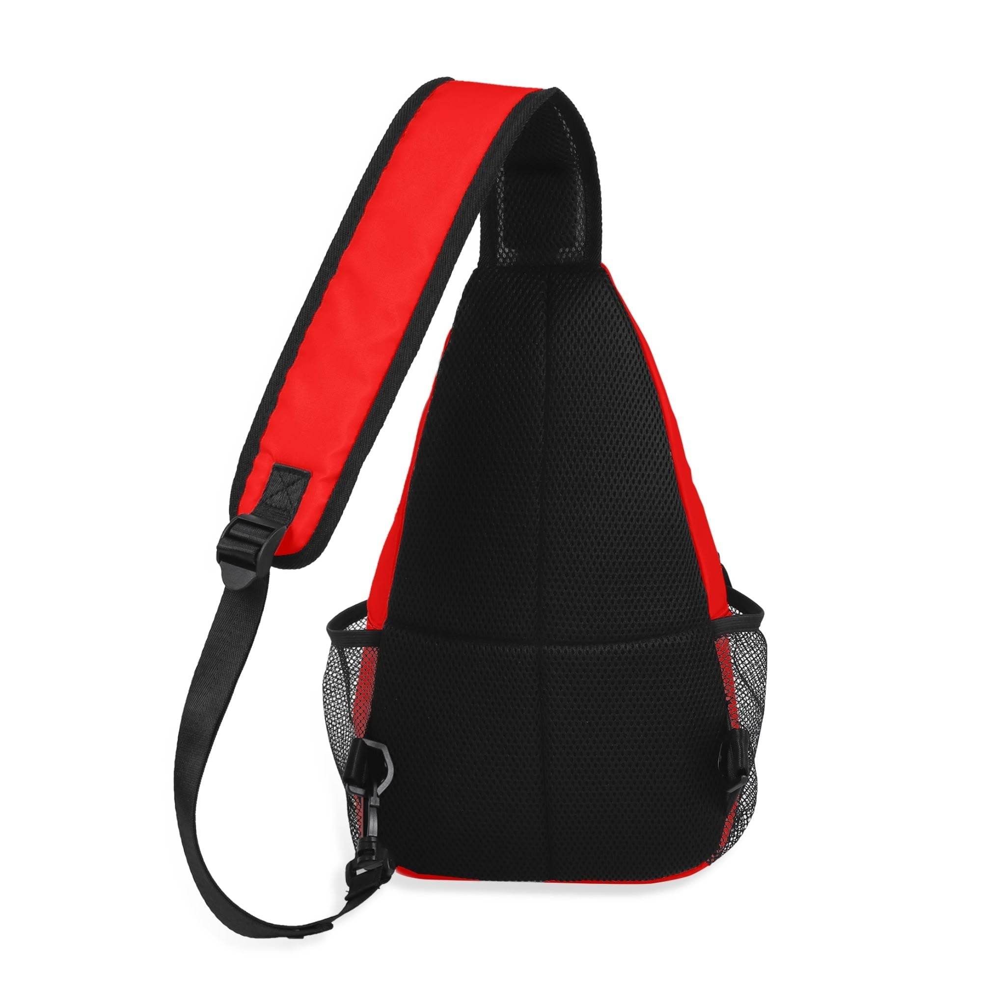 Sac Bandoulière Réglable en Polyester avec Poches en Filet et Poche Avant Zippée - Luma Gorria vêtement