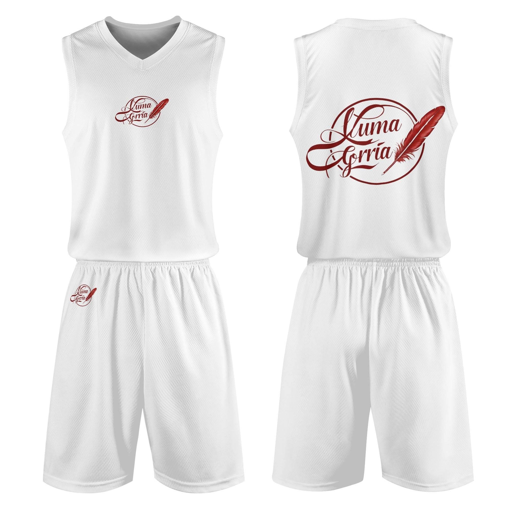 Maillot et short de basket-ball pour adultes – Polyester de haute qualité. Luma Gorria vêtement 56.00 ensemble homme Luma Gorria vêtement