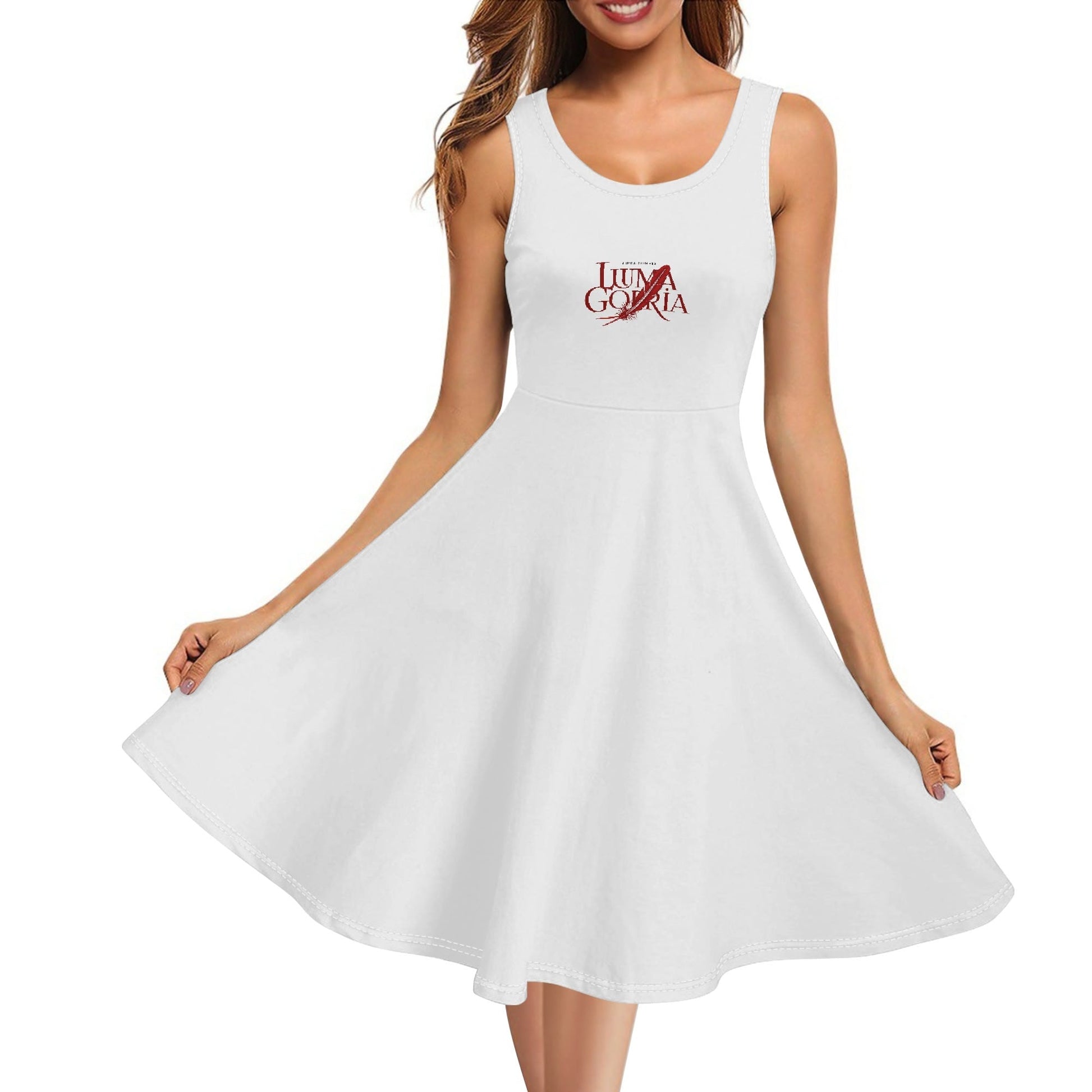 Robe mi-longue sans manches – Élégance estivale et confort optimal Luma Gorria vêtement 39.00 robe courte Luma Gorria vêtement