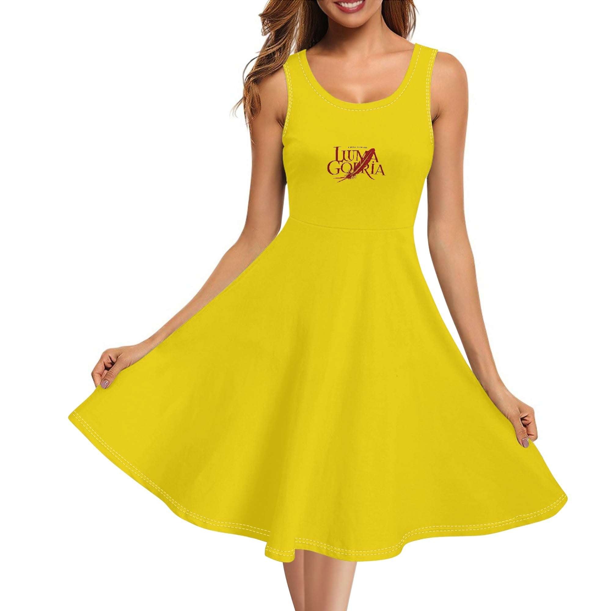 Robe mi-longue cache-cœur sans manches – Élégance décontractée pour un été raffiné Luma Gorria vêtement 39.00 Robe courte Luma Gorria vêtement