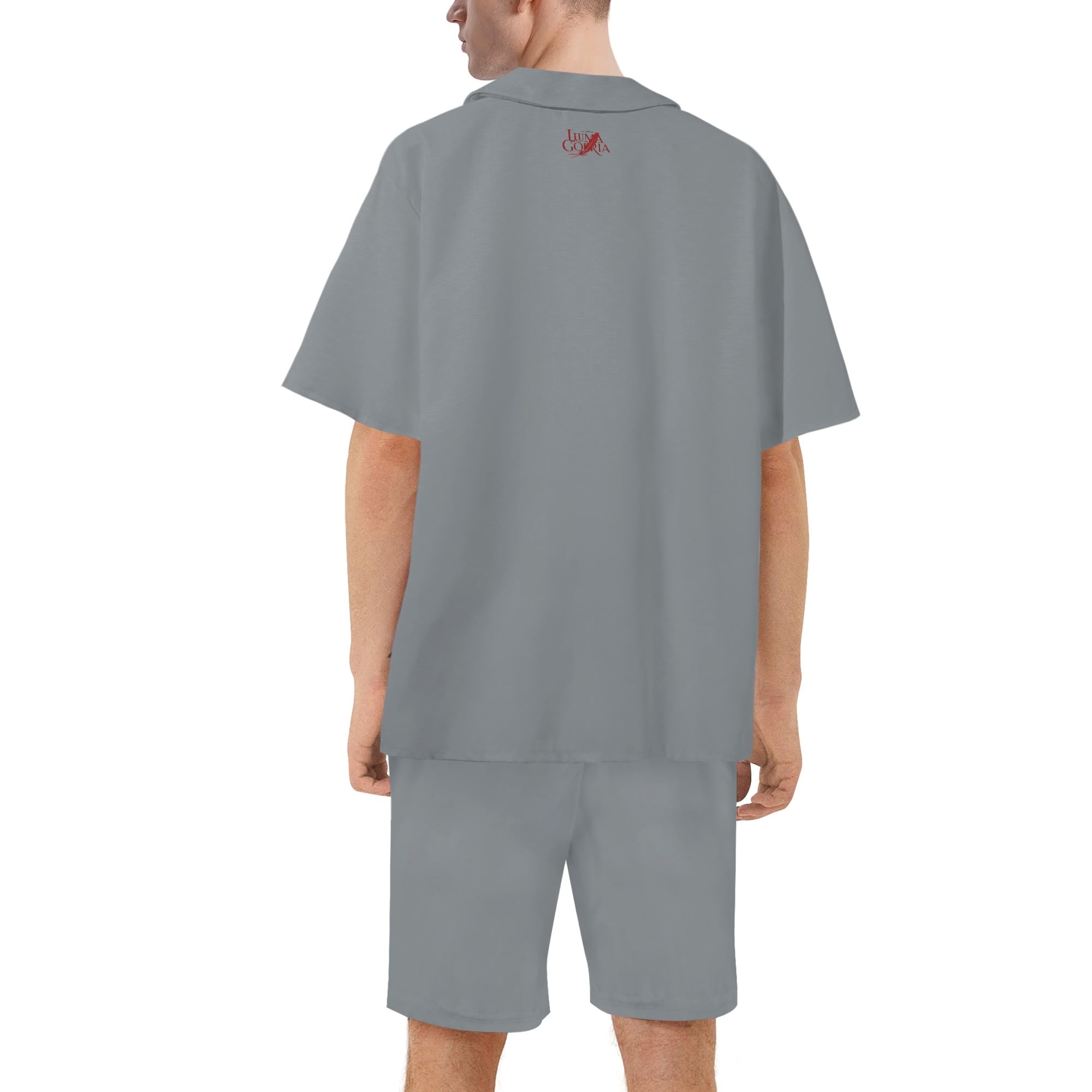 Mens Regular Fit Hawaiian Short Sleeve Shirt and Shorts Set