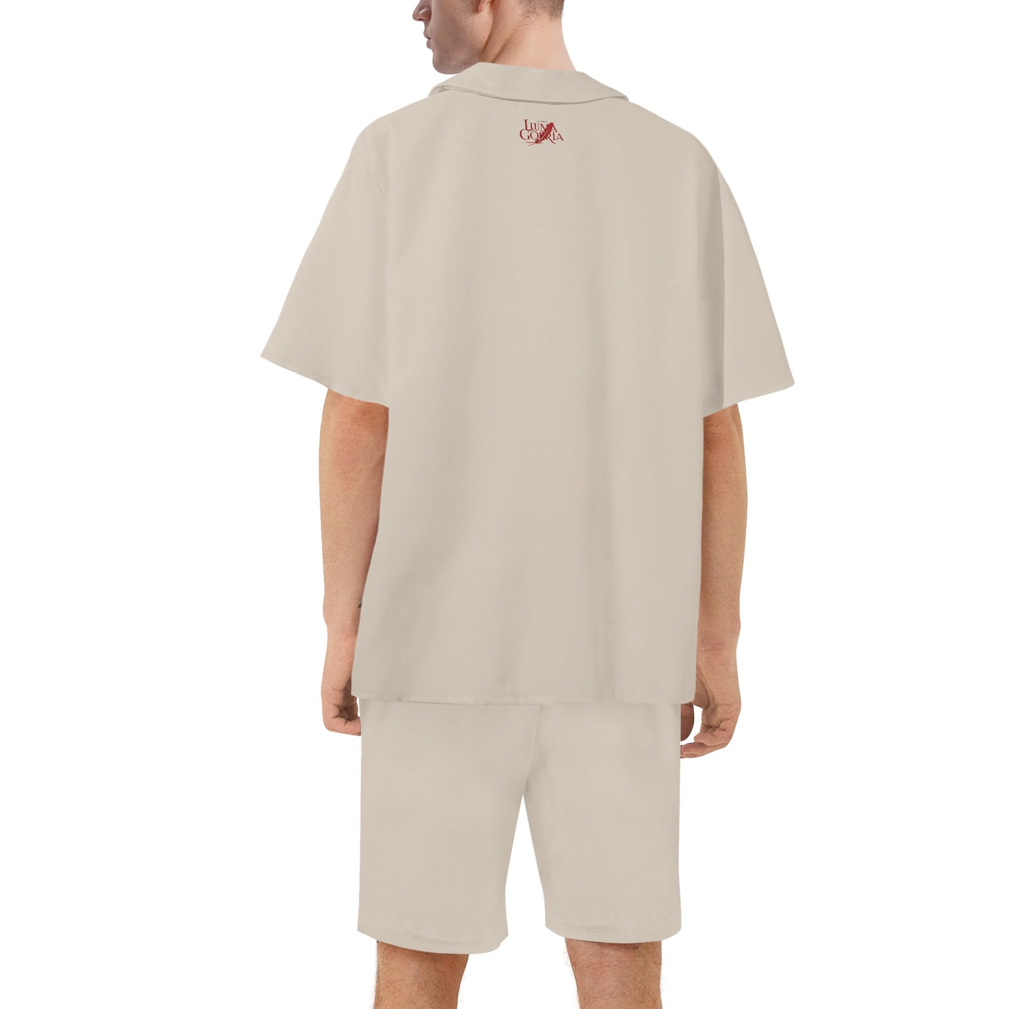 Mens Regular Fit Hawaiian Short Sleeve Shirt and Shorts Set