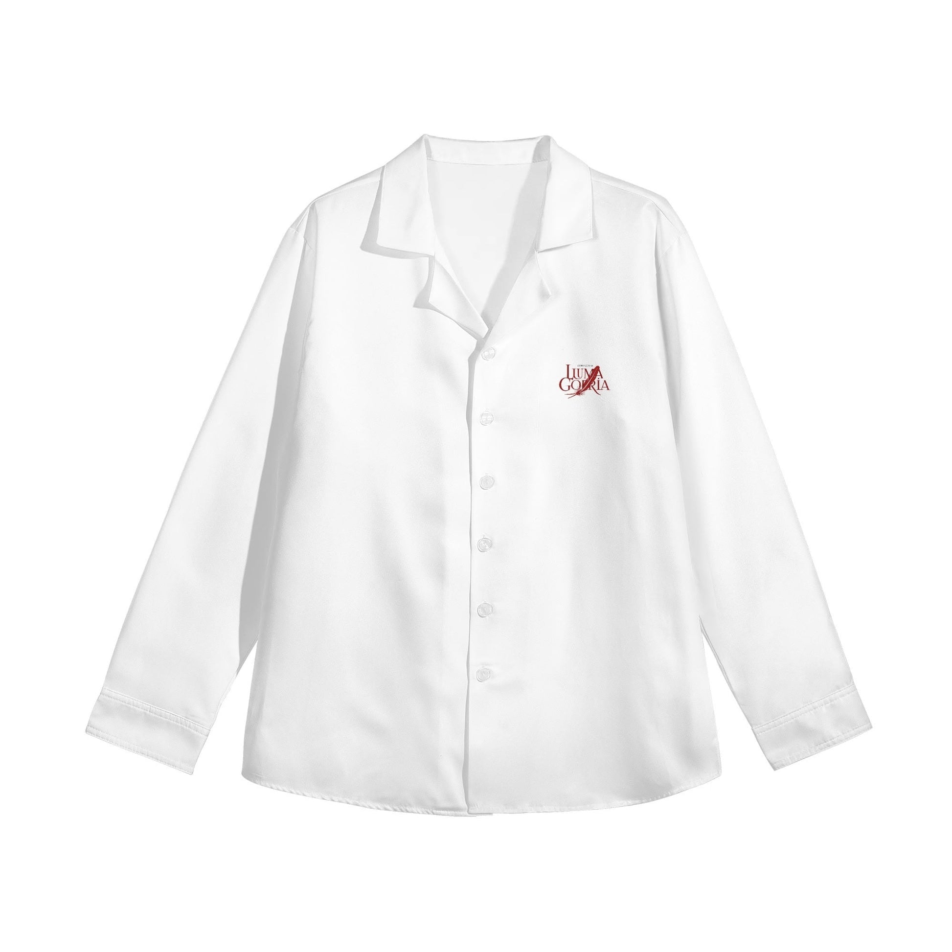 Womens Casual Long Sleeve Button Down Shirt popcustoms   Luma Gorria vêtement