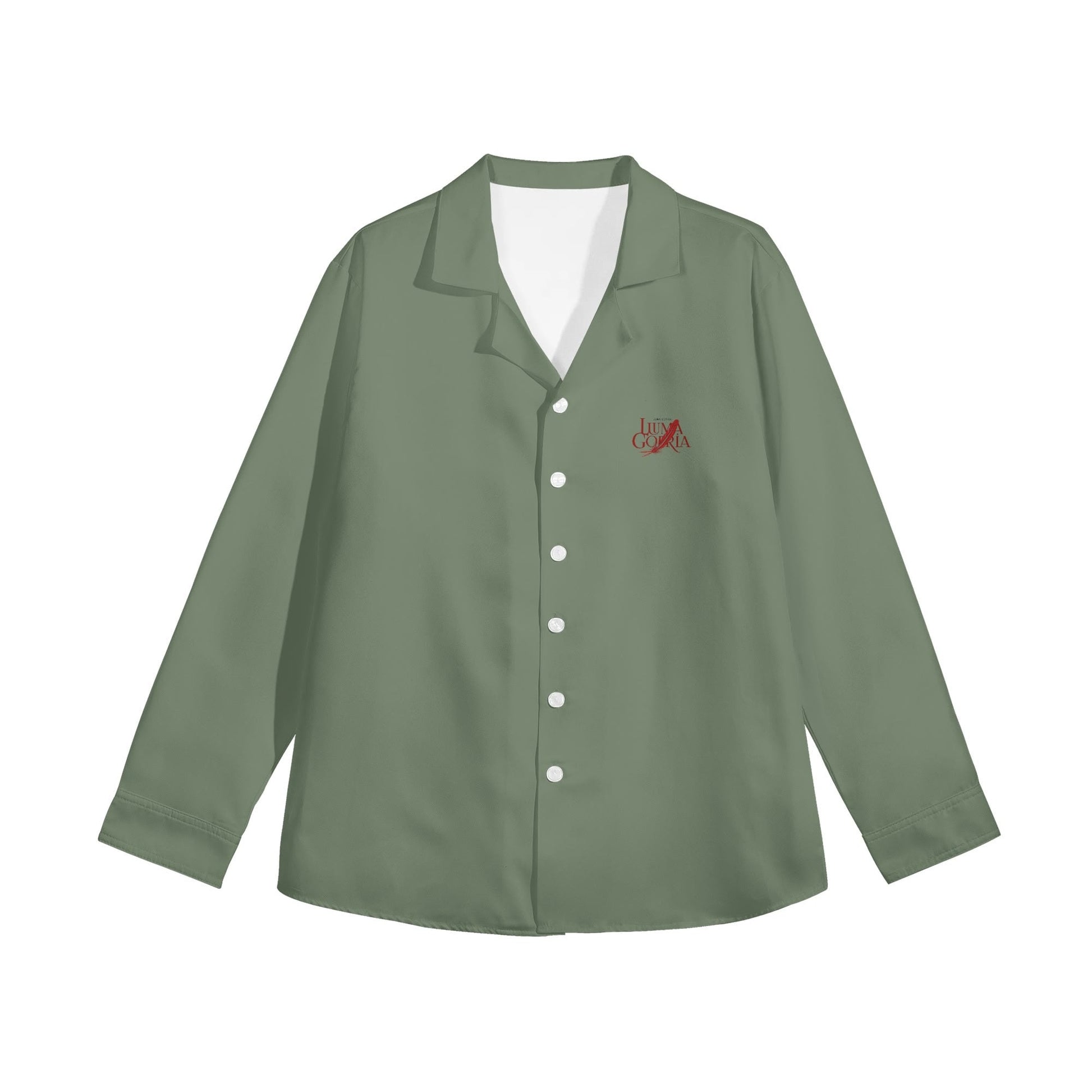 Womens Casual Long Sleeve Button Down Shirt popcustoms   Luma Gorria vêtement
