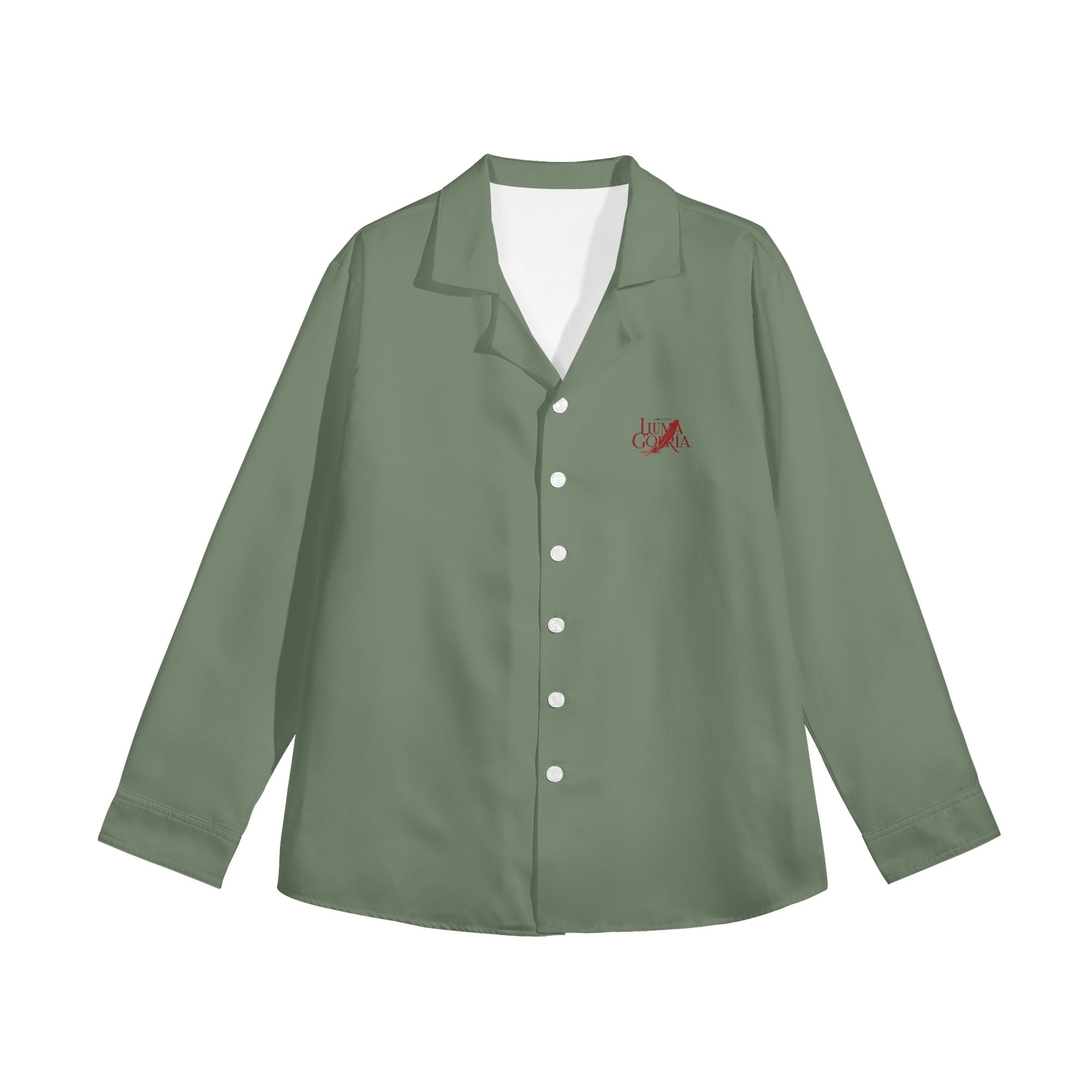 Womens Casual Long Sleeve Button Down Shirt popcustoms   Luma Gorria vêtement