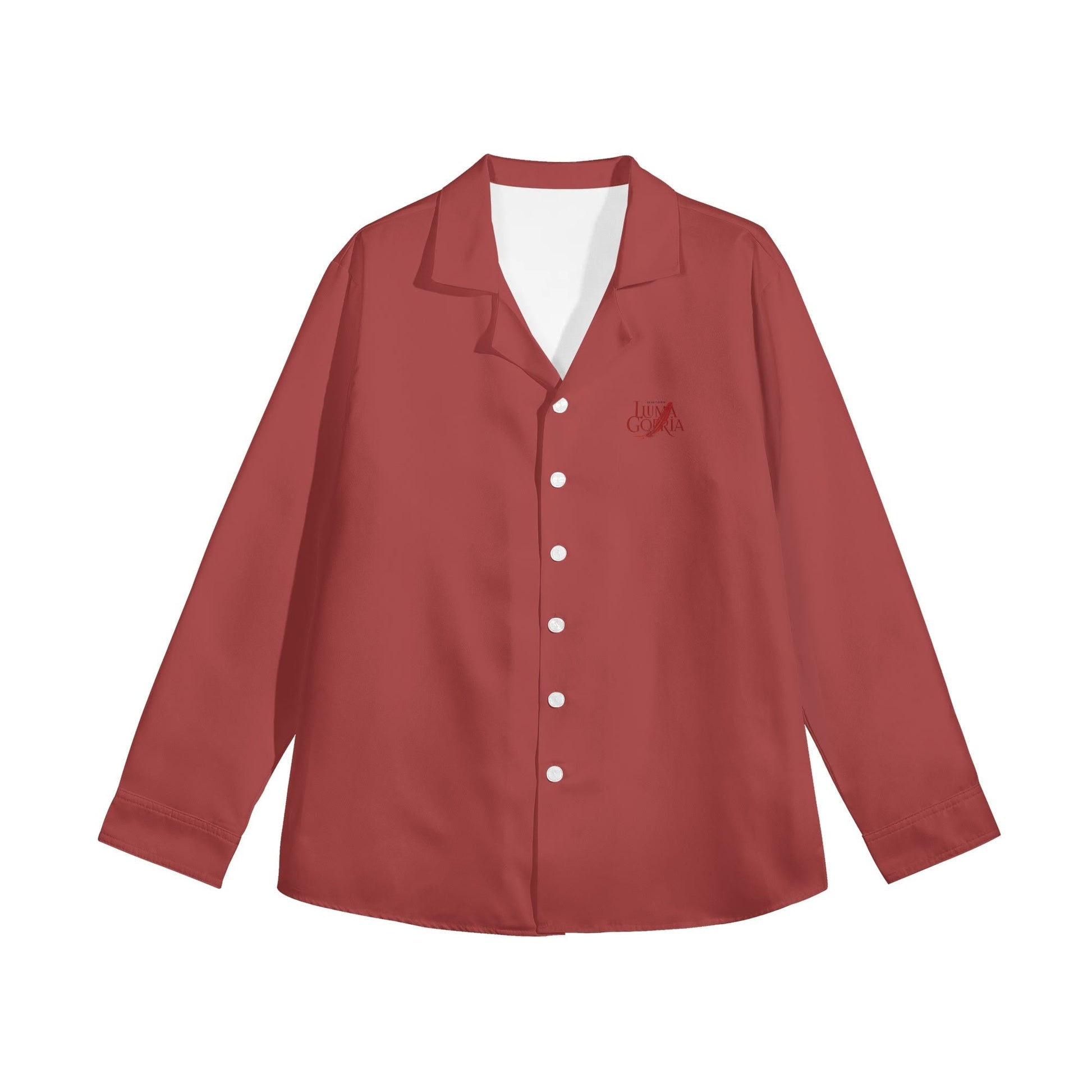 Womens Casual Long Sleeve Button Down Shirt popcustoms   Luma Gorria vêtement