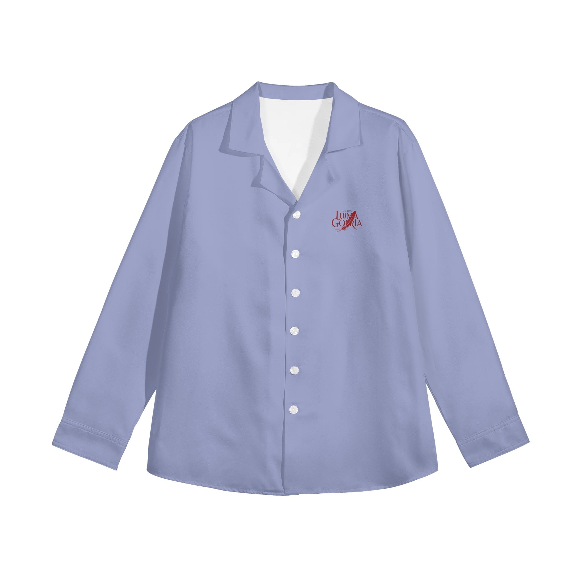 Womens Casual Long Sleeve Button Down Shirt popcustoms   Luma Gorria vêtement