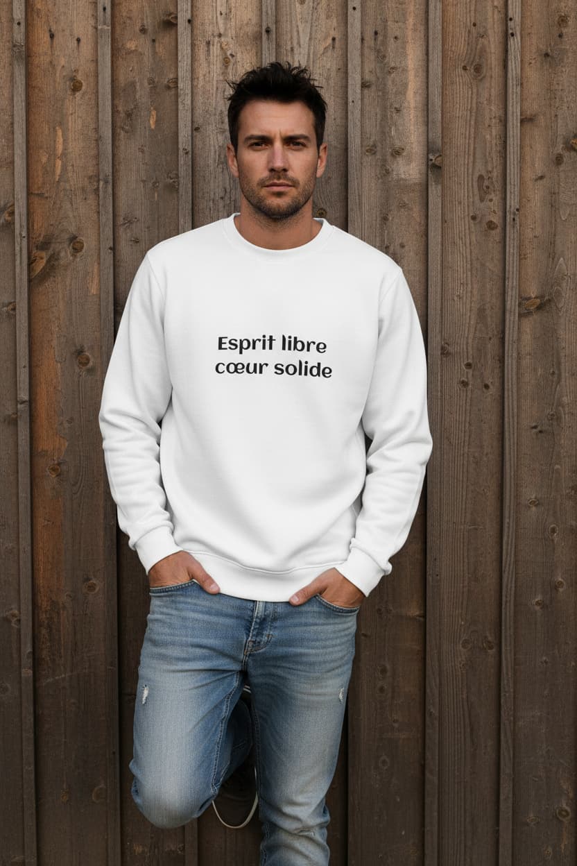 Sweat-shirt homme confortable en polyester – du S au 5XL