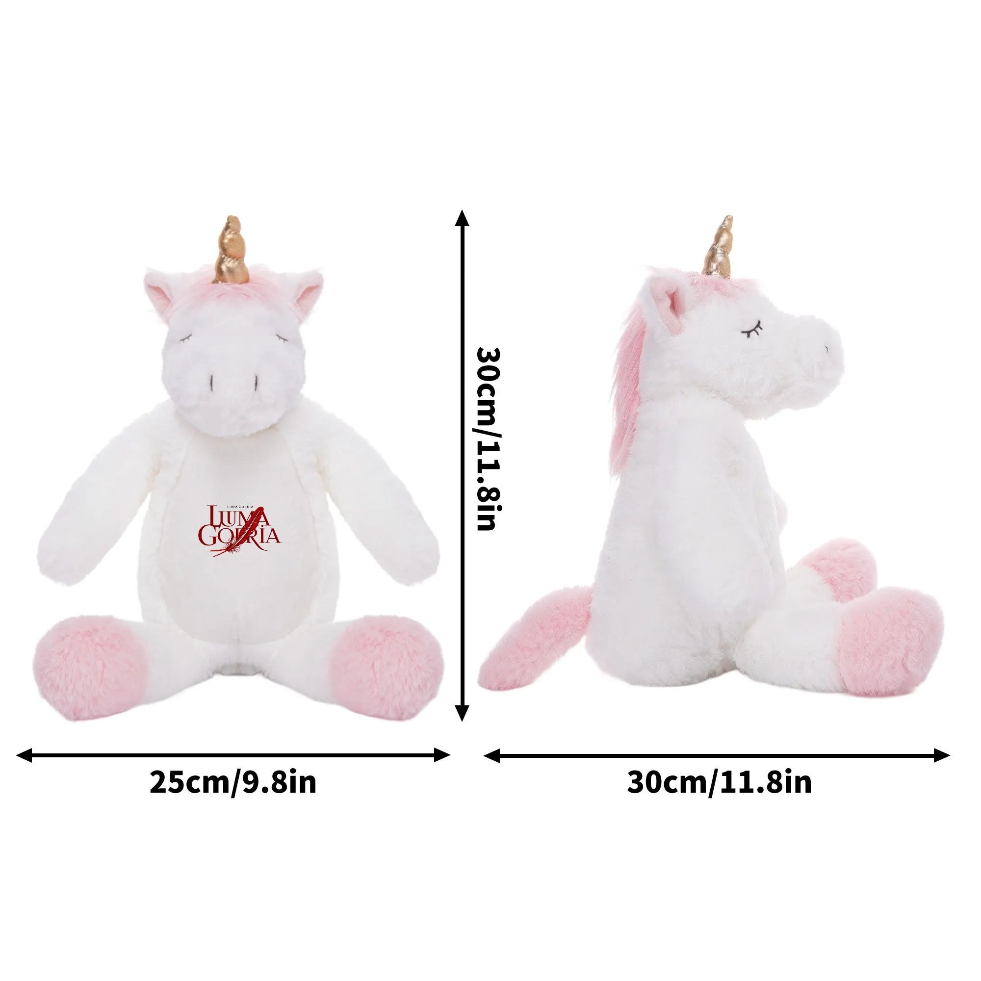 Personalized Cute Print Plush Unicorn for Birth Keepsake popcustoms   Luma Gorria vêtement