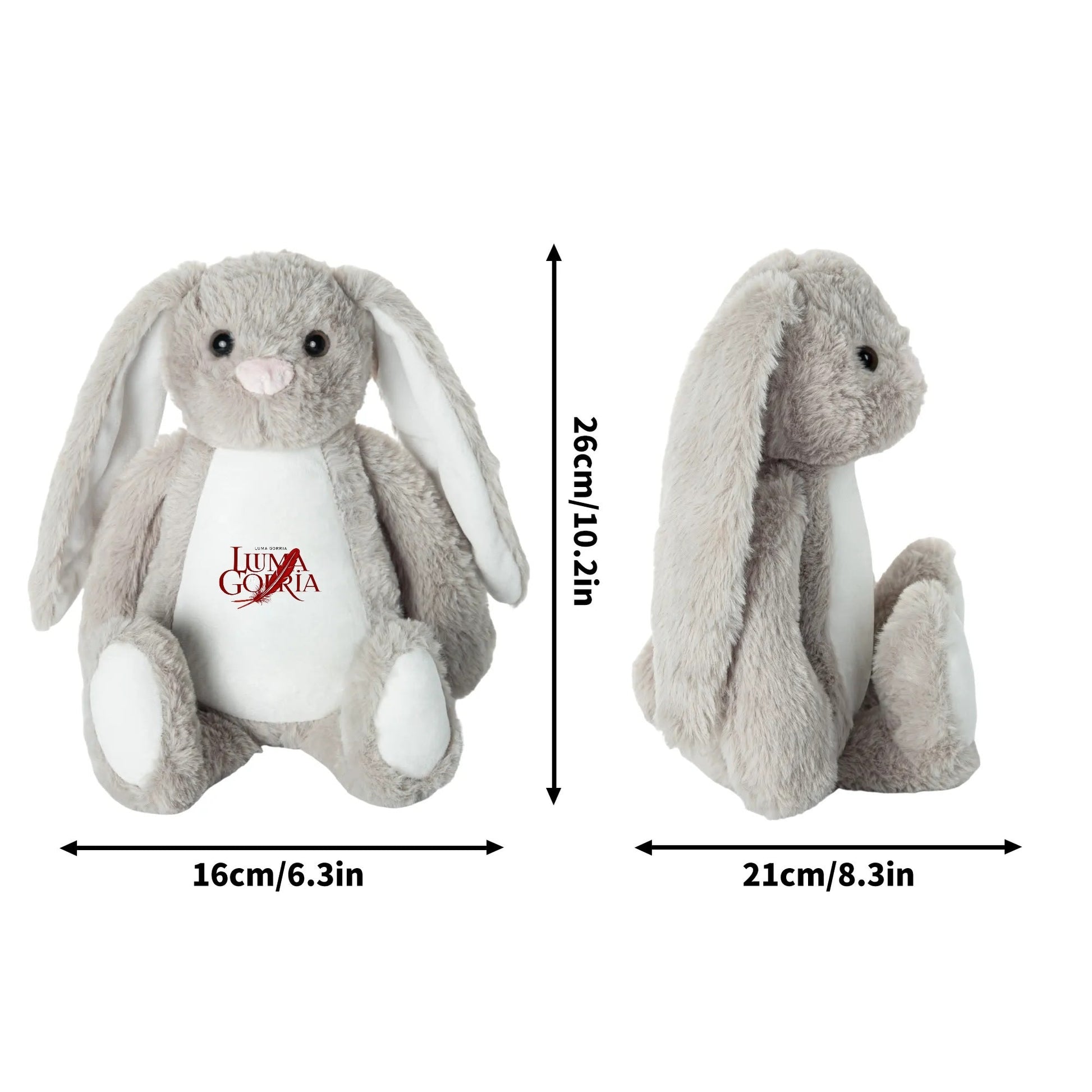 Printing Plush Stuffed Bunny Rabbit for Easter Christmas Birthday popcustoms   Luma Gorria vêtement