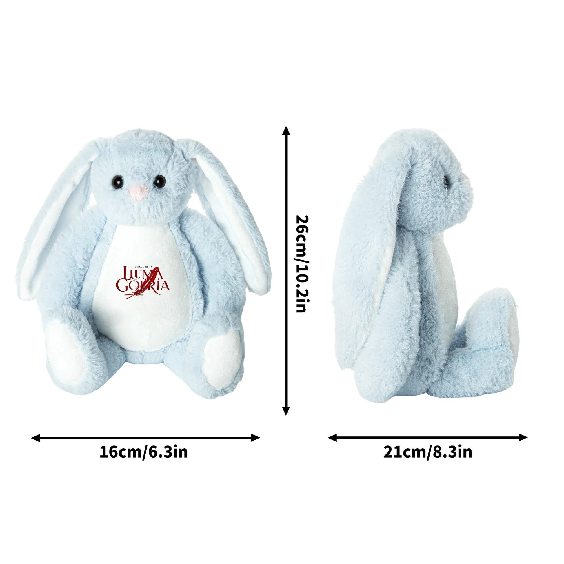 Printing Plush Stuffed Bunny Rabbit for Easter Christmas Birthday popcustoms   Luma Gorria vêtement