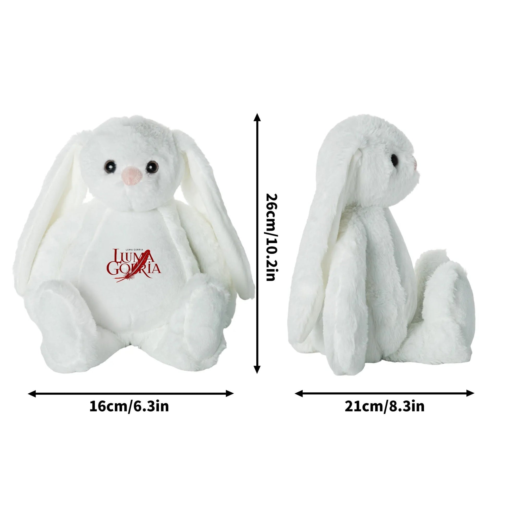 Printing Plush Stuffed Bunny Rabbit for Easter Christmas Birthday popcustoms   Luma Gorria vêtement