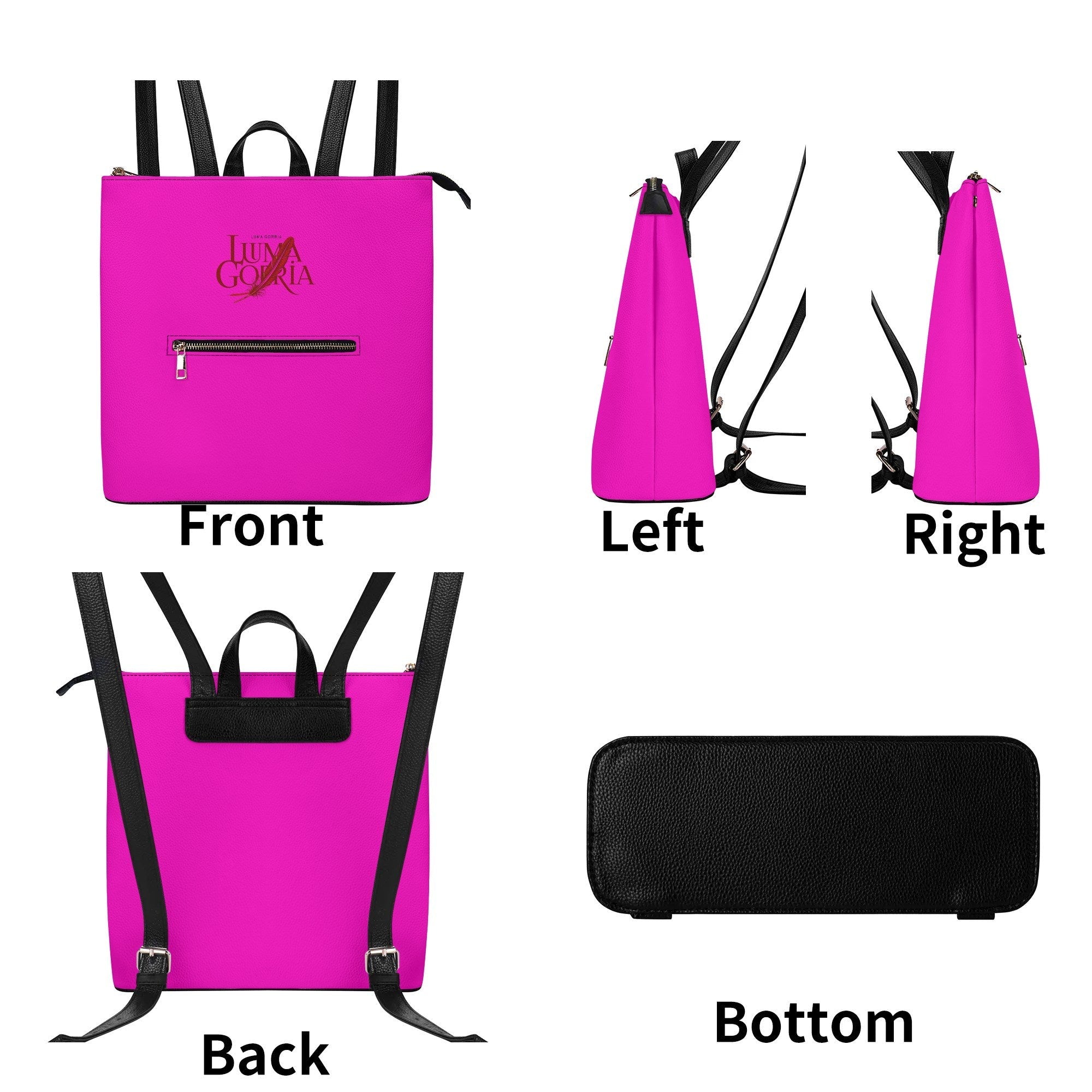 Sac à dos cuir PU femme – Antivol, élégant et multifonction Luma Gorria vetement  Sac à dos cuir PU femme Luma Gorria vêtement