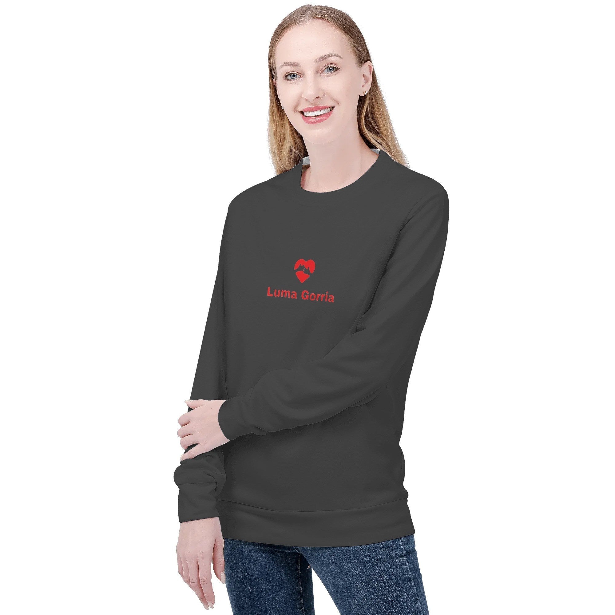 Sweat-shirt femme – Col rond, manches longues Luma Gorria vetement 46.00 Sweat-shirt femme Luma Gorria vêtement