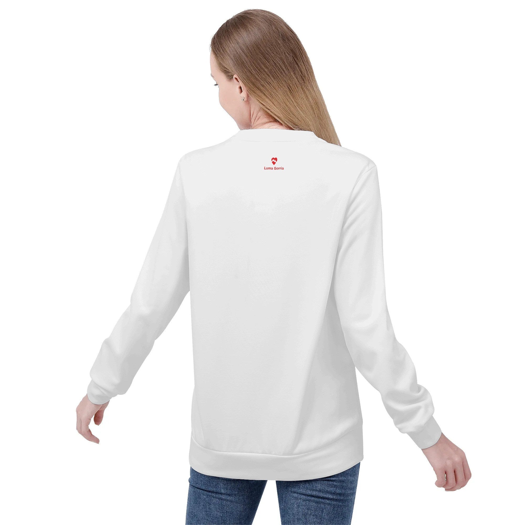 Sweat-shirt femme – Col rond, manches longues Luma Gorria vetement  Sweat-shirt femme Luma Gorria vêtement