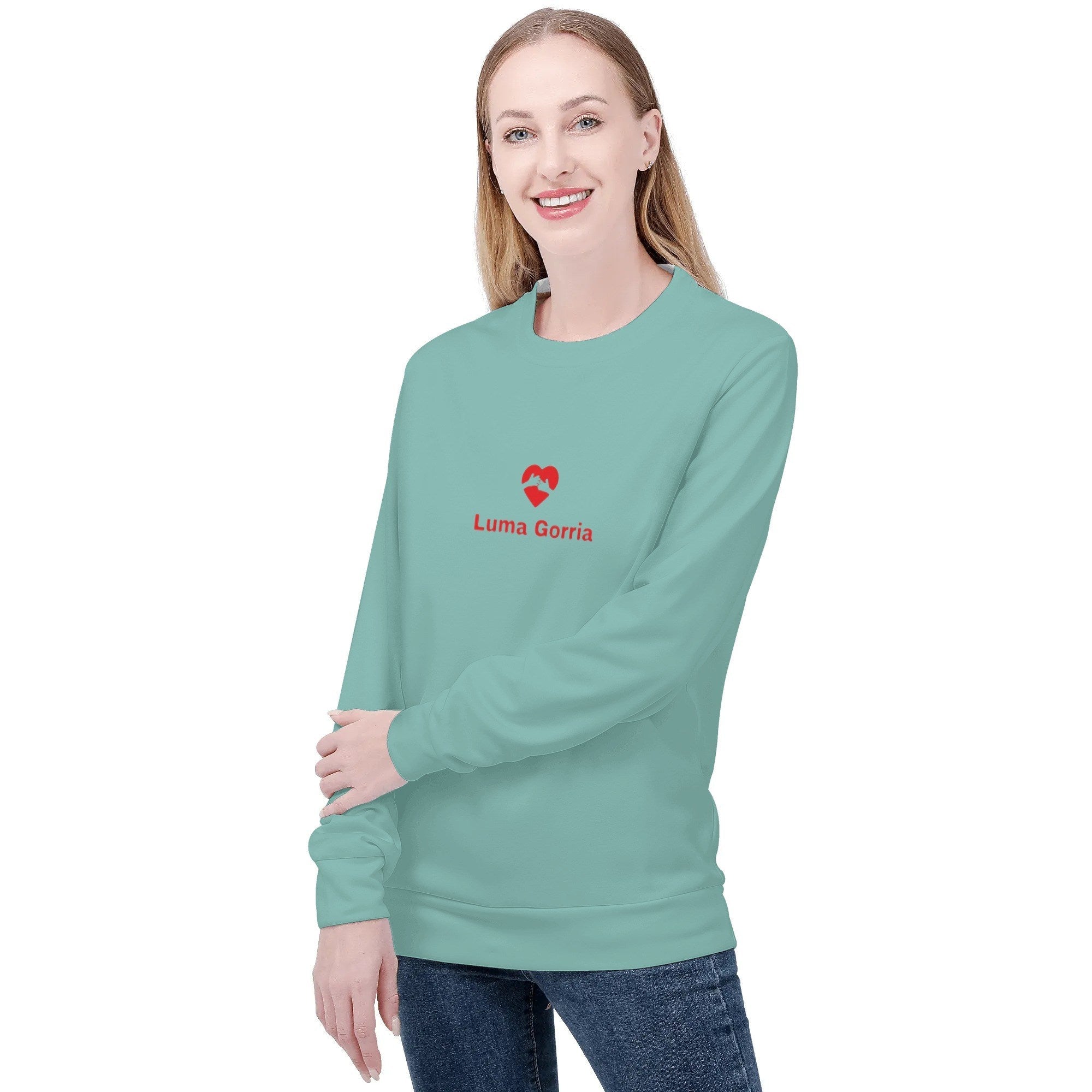 Sweat-shirt femme – Col rond, manches longues Luma Gorria vetement 46.00 Sweat-shirt femme Luma Gorria vêtement