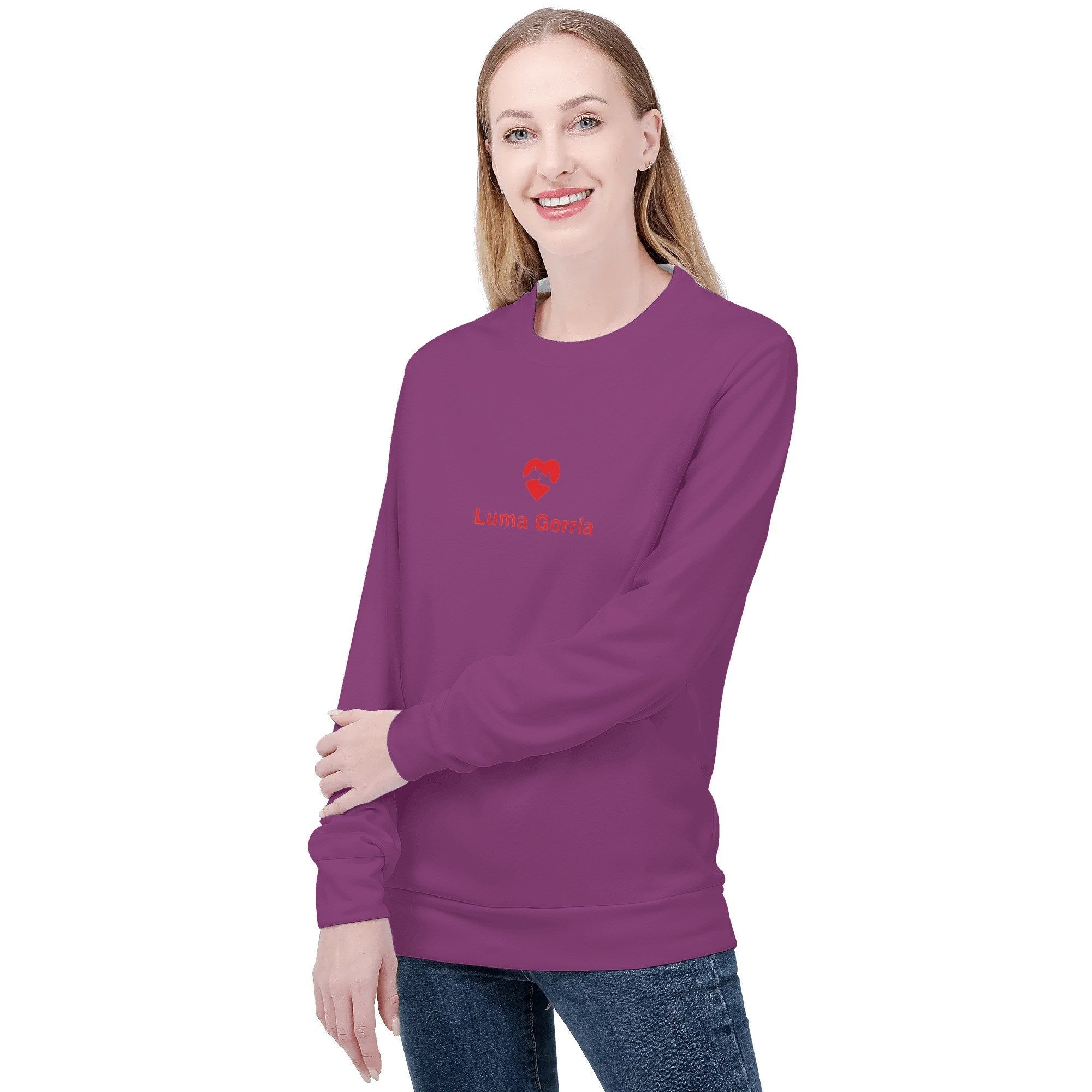 Sweat-shirt femme – Col rond, manches longues Luma Gorria vetement 46.00 Sweat-shirt femme Luma Gorria vêtement