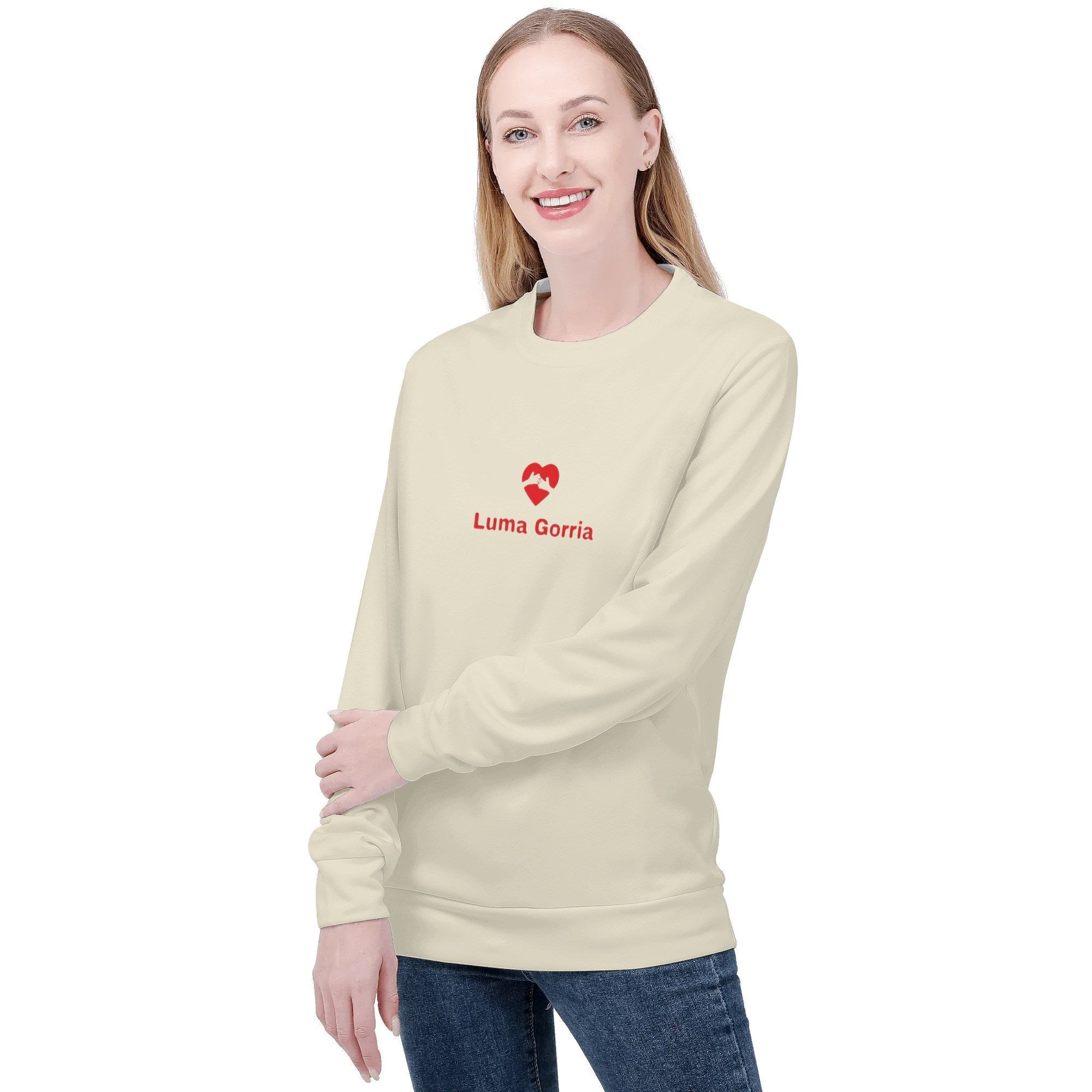 Sweat-shirt femme – Col rond, manches longues Luma Gorria vetement 46.00 Sweat-shirt femme Luma Gorria vêtement