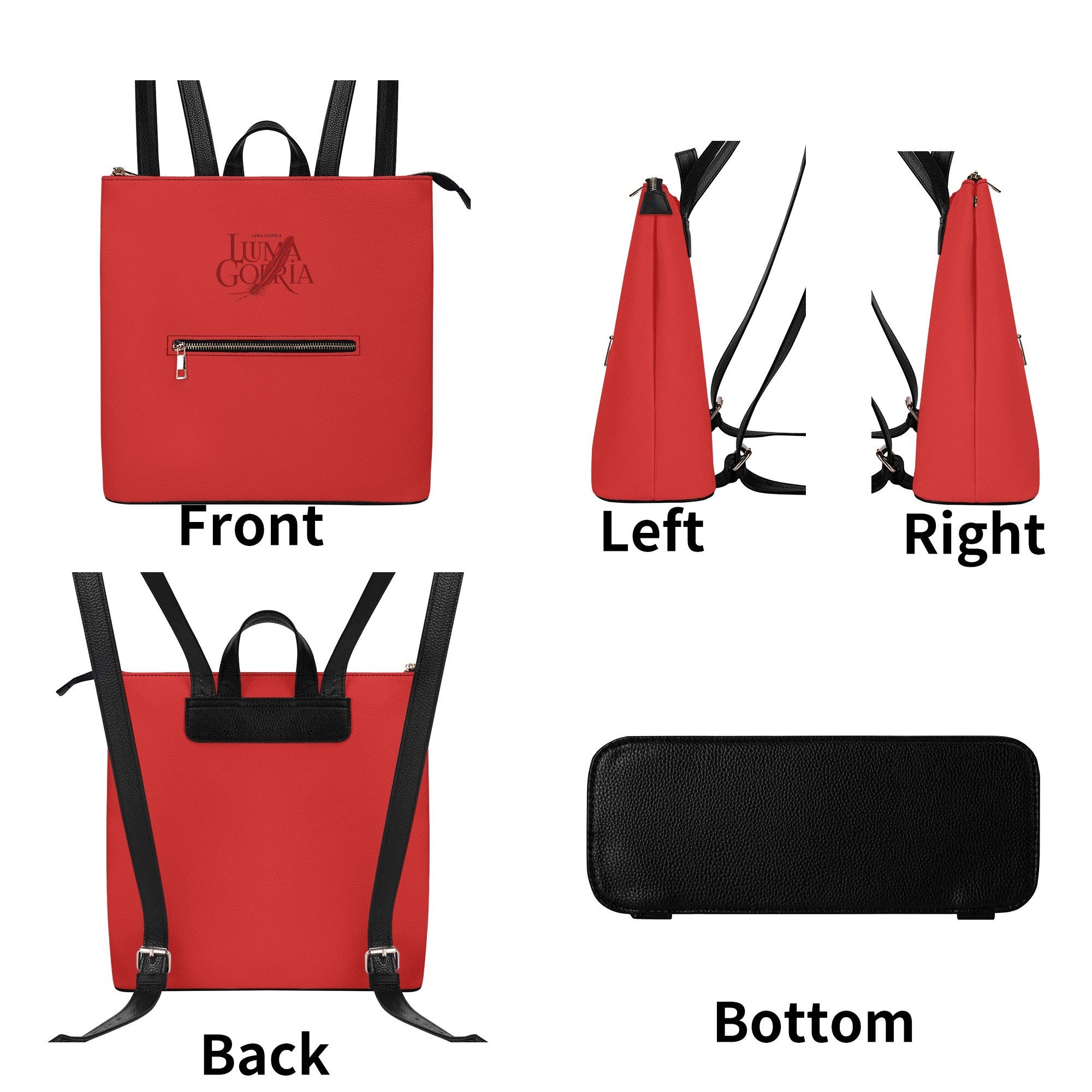 Sac à dos cuir PU femme – Antivol, élégant et multifonction Luma Gorria vetement  Sac à dos cuir PU femme Luma Gorria vêtement