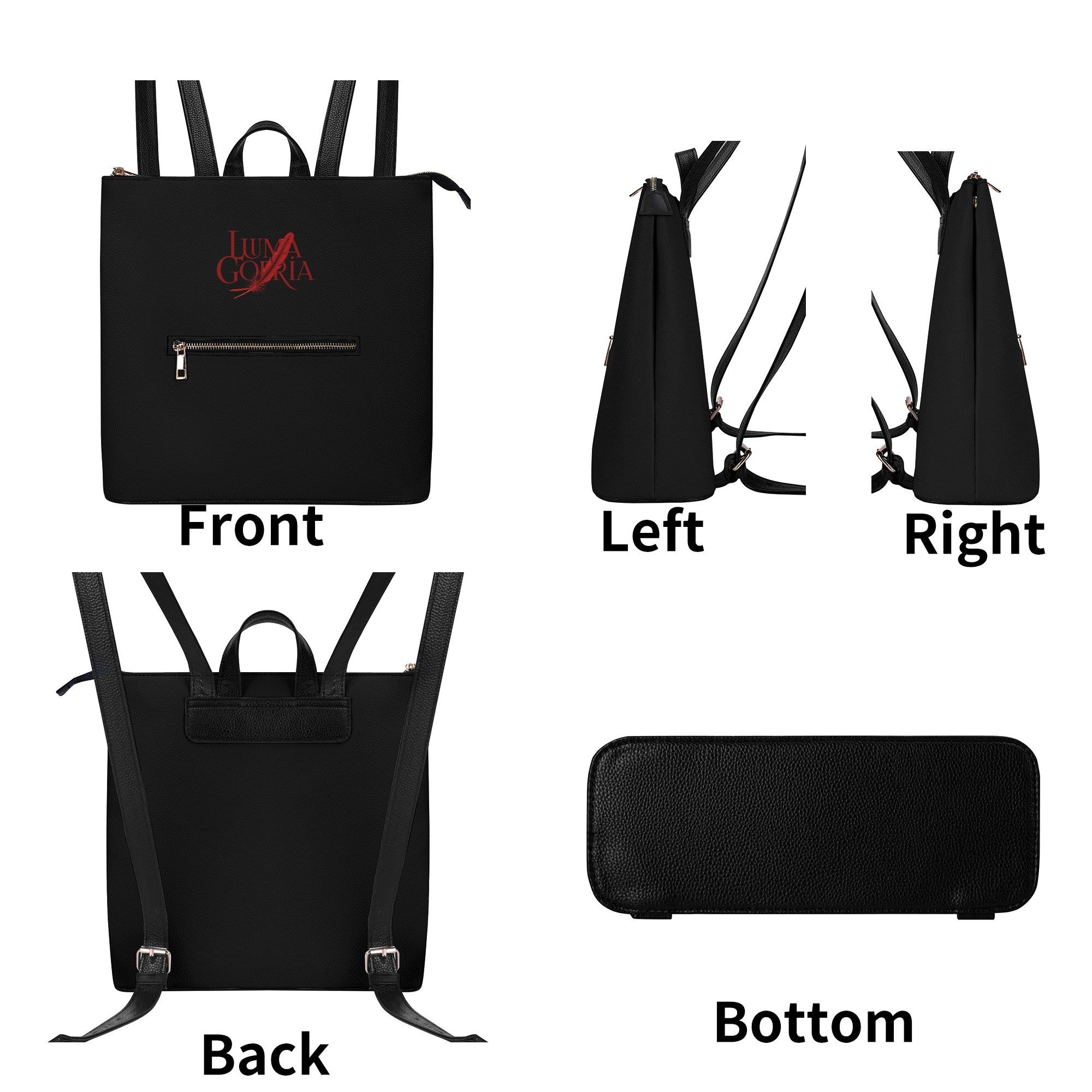 Sac à dos cuir PU femme – Antivol, élégant et multifonction Luma Gorria vetement  Sac à dos cuir PU femme Luma Gorria vêtement