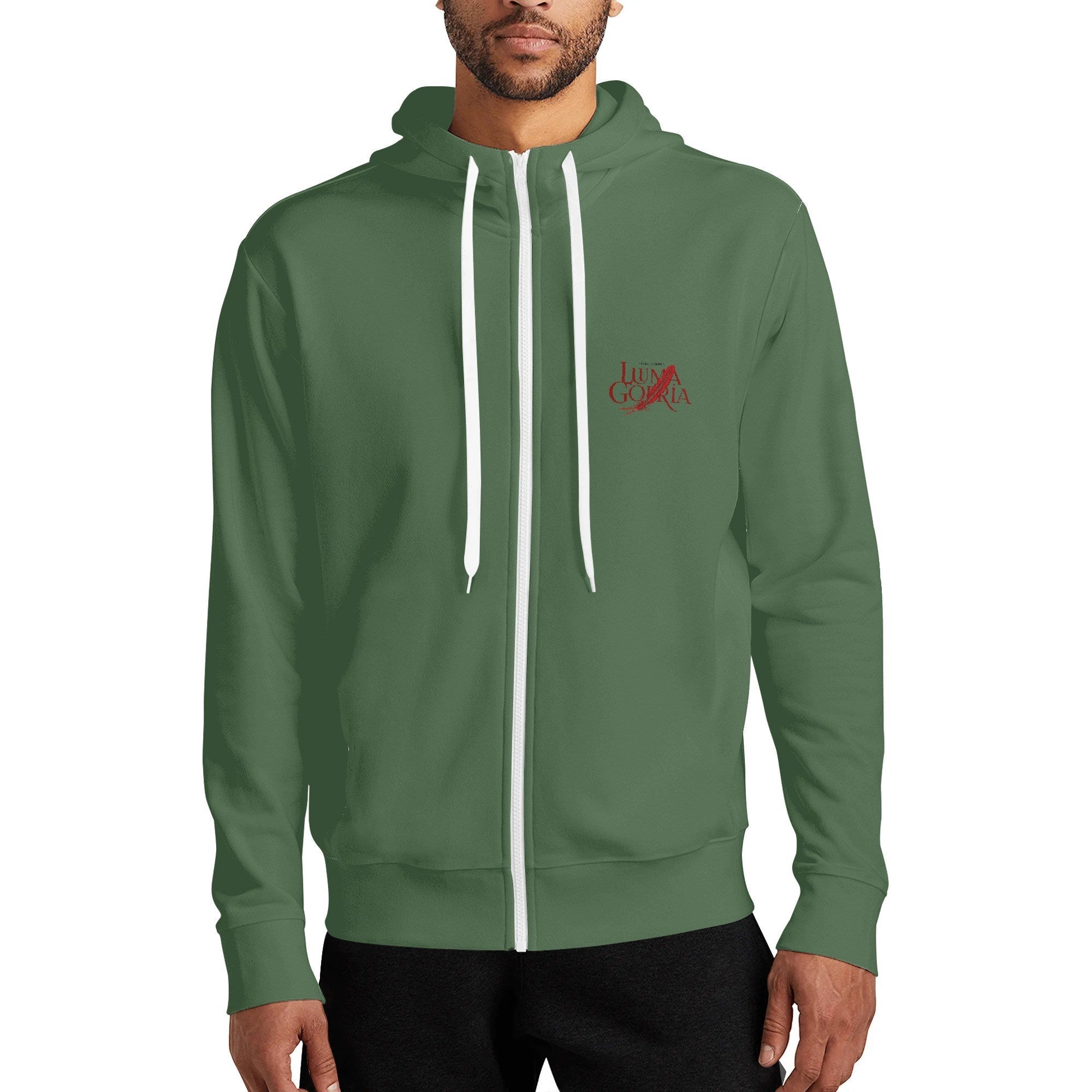 Sweat à capuche zippé – Col haut, chaud et décontracté S-5XL Luma Gorria vetement 47.00 Sweat à capuche zippé homme Luma Gorria vêtement