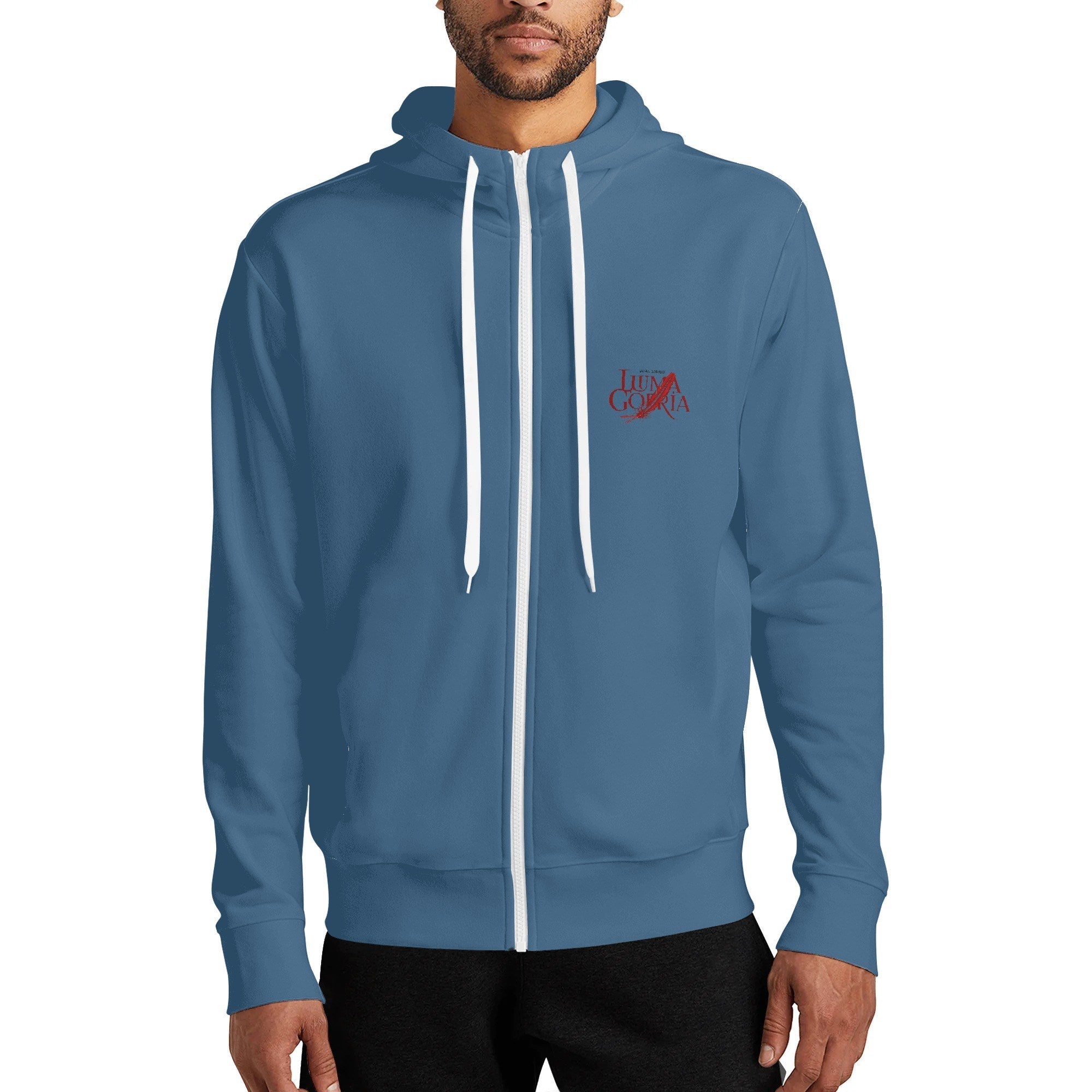 Sweat à capuche zippé – Col haut, chaud et décontracté S-5XL Luma Gorria vetement 47.00 Sweat à capuche zippé homme Luma Gorria vêtement