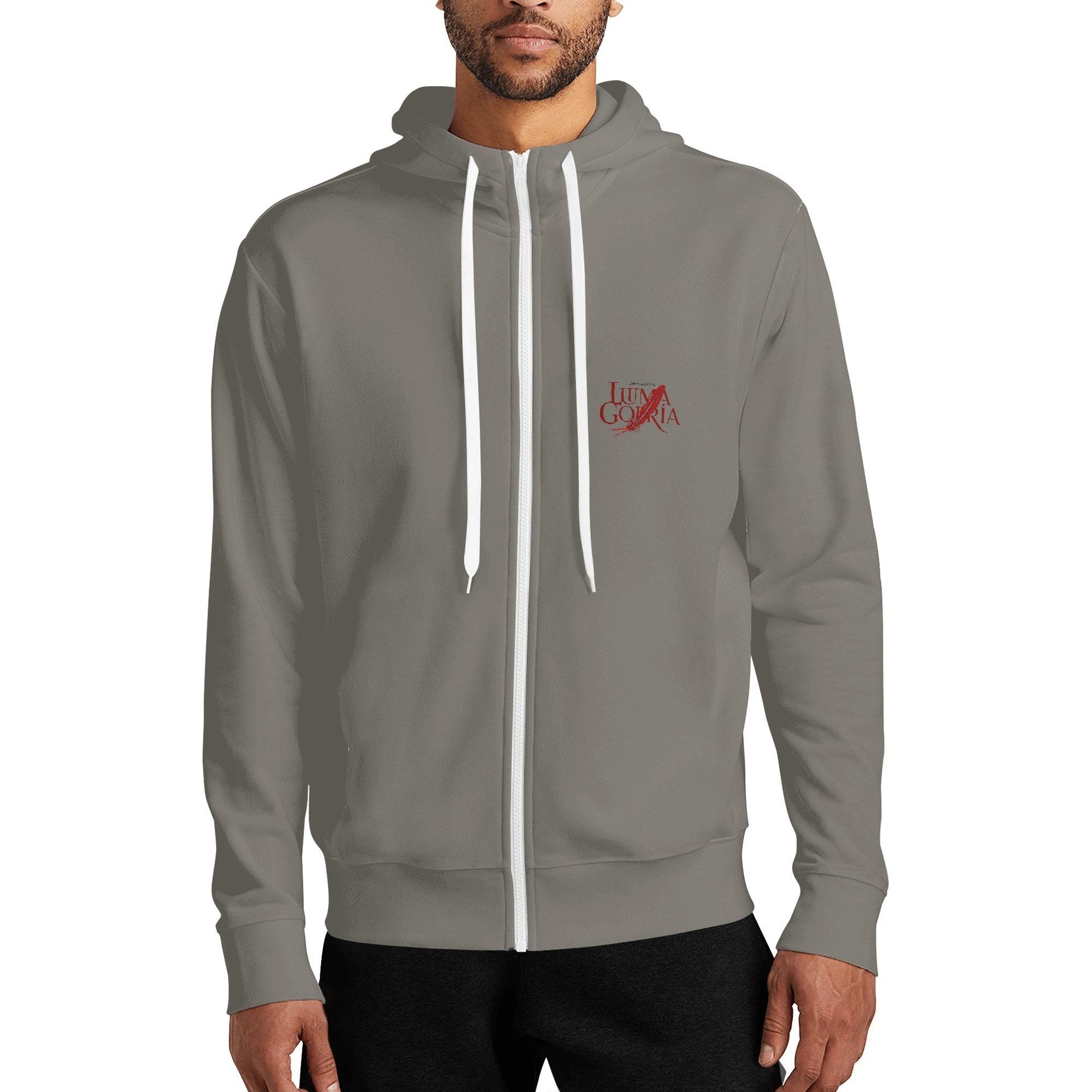 Sweat à capuche zippé – Col haut, chaud et décontracté S-5XL Luma Gorria vetement 47.00 Sweat à capuche zippé homme Luma Gorria vêtement