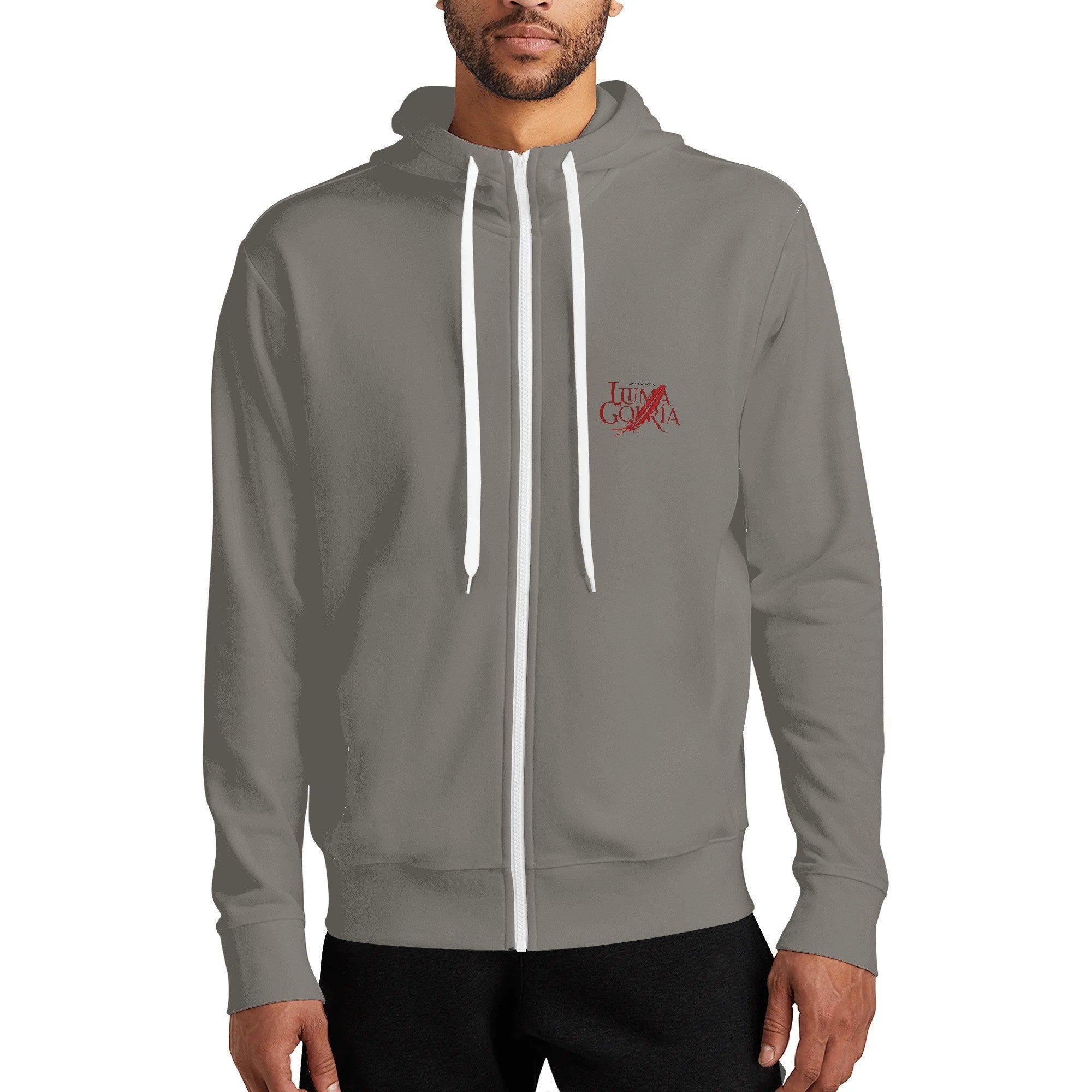 Sweat à capuche zippé – Col haut, chaud et décontracté S-5XL Luma Gorria vetement 47.00 Sweat à capuche zippé homme Luma Gorria vêtement