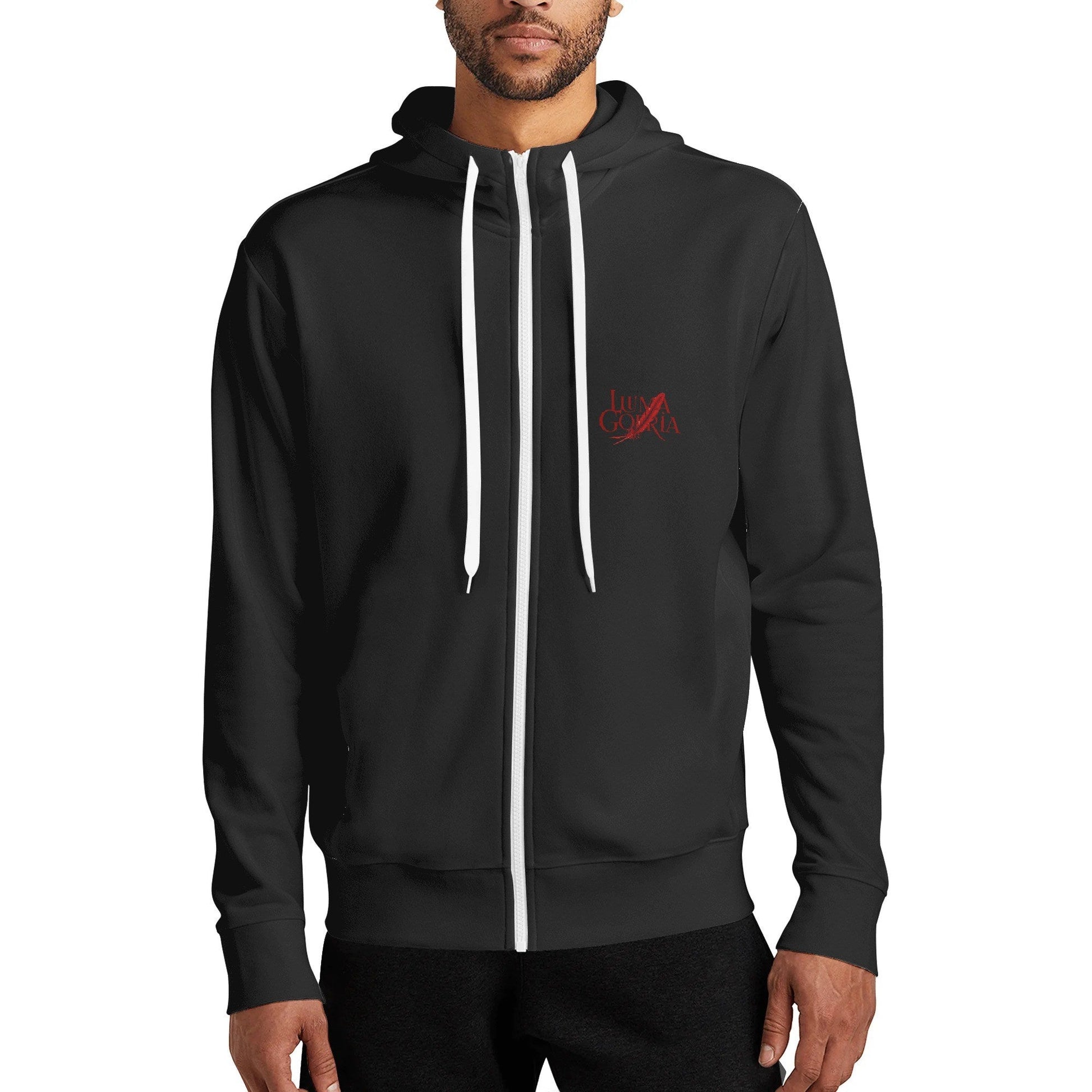 Sweat à capuche zippé – Col haut, chaud et décontracté S-5XL Luma Gorria vetement 47.00 Sweat à capuche zippé homme Luma Gorria vêtement