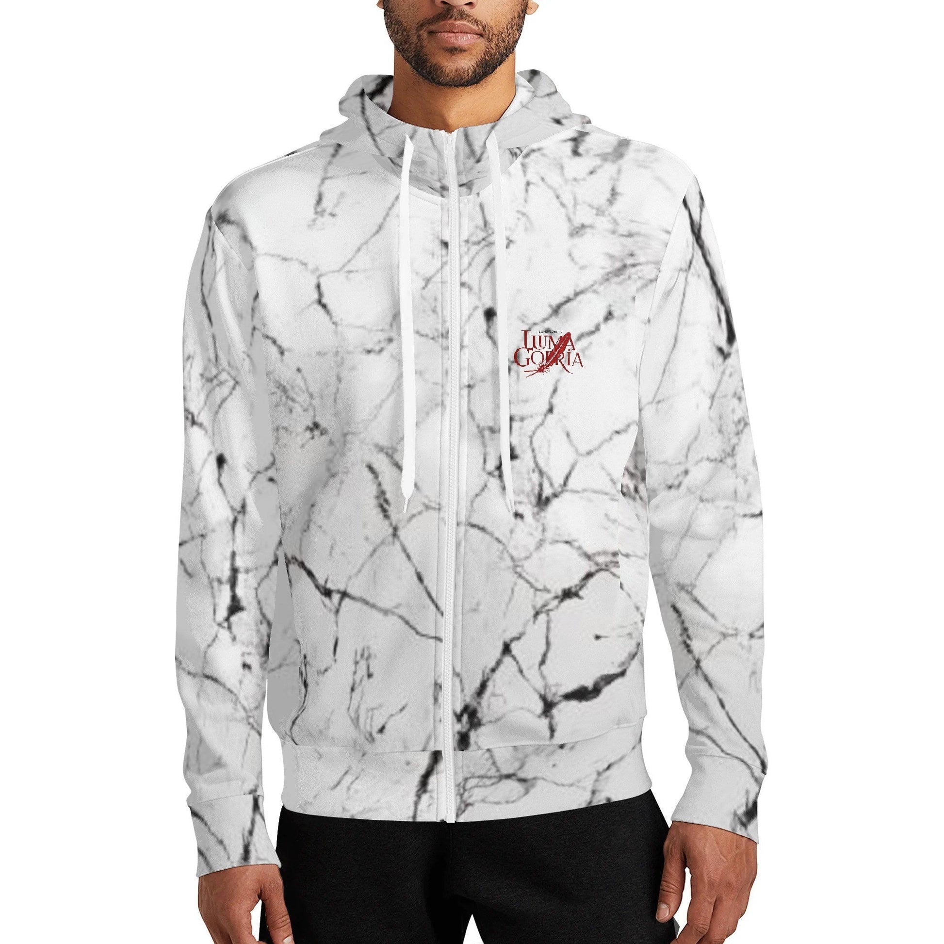 Sweat à capuche zippé – Col haut, chaud et décontracté S-5XL Luma Gorria vetement 47.00 Sweat à capuche zippé homme Luma Gorria vêtement