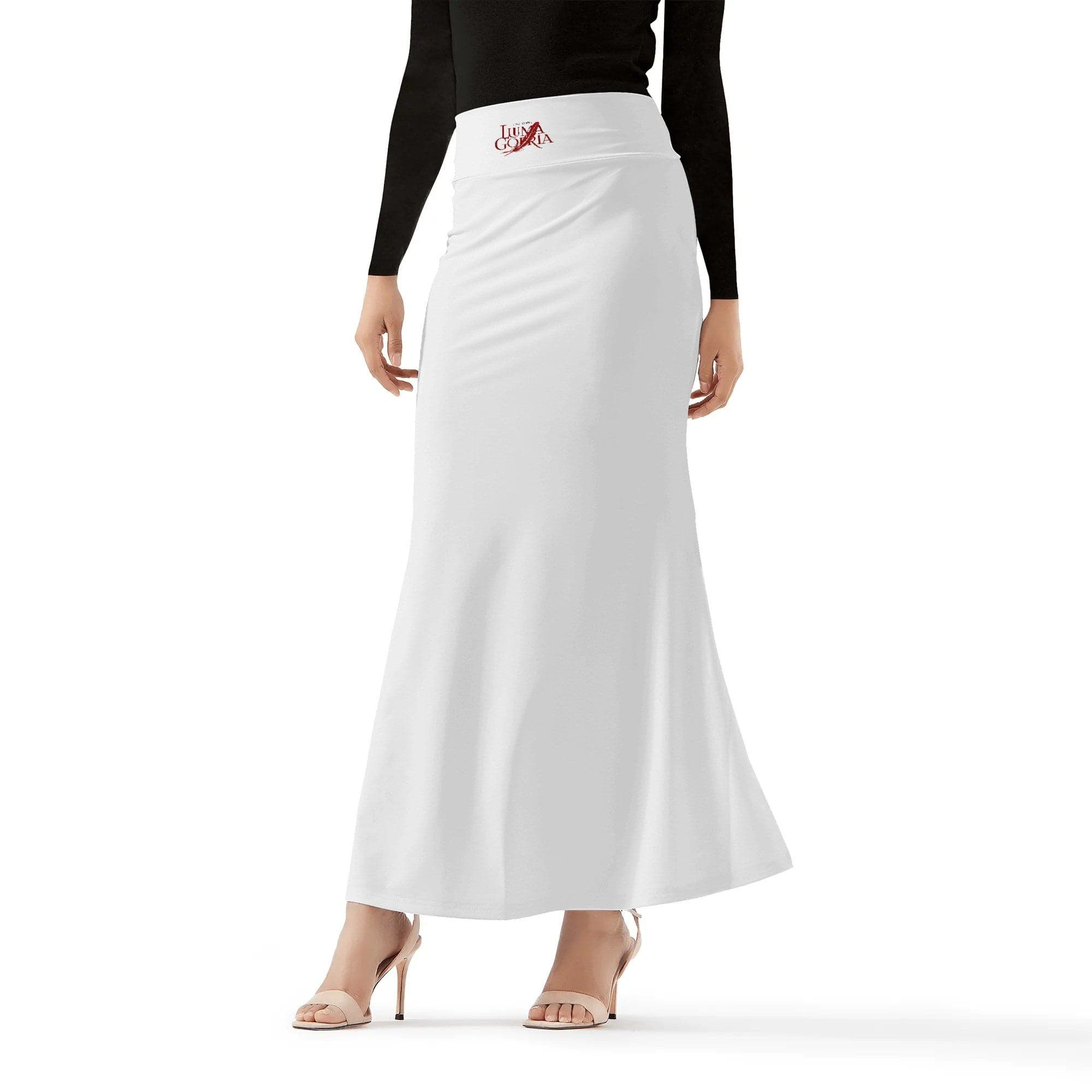 Jupe longue portefeuille sirène femme taille haute – Élégance &amp; féminité