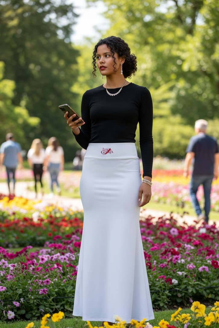 Jupe longue portefeuille sirène femme taille haute – Élégance &amp; féminité
