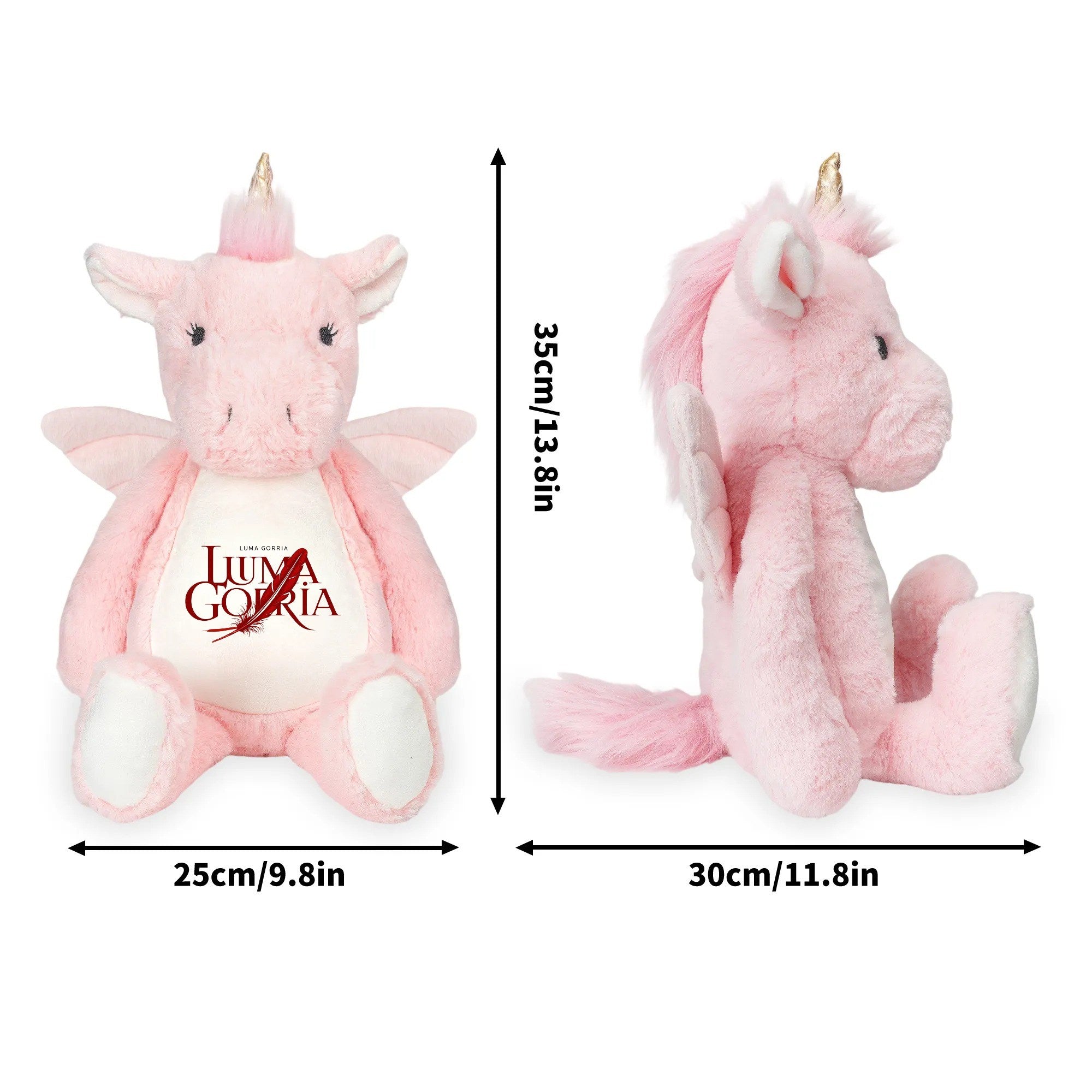 Pink Unicorn Belly Print with Pink Wings for Birth Keepsake popcustoms   Luma Gorria vêtement
