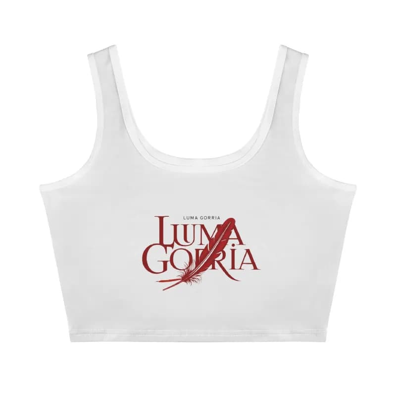 Crop top femme sans manches extensible.