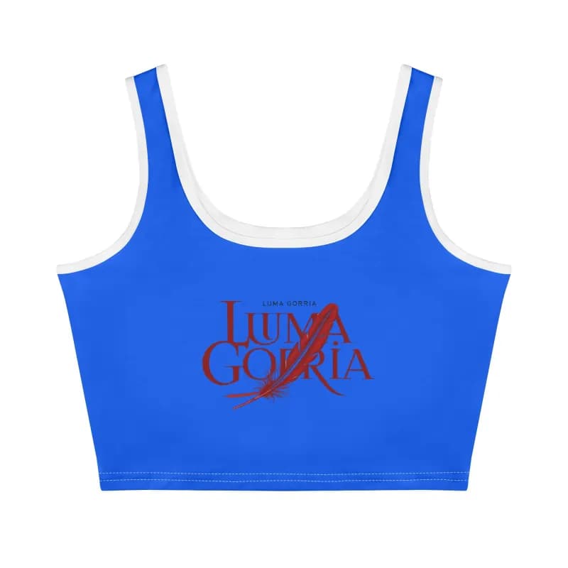 Crop top femme sans manches extensible.