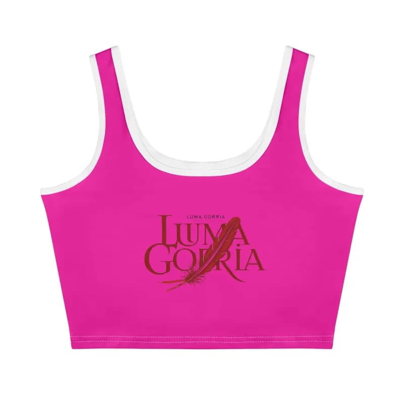 Crop top femme sans manches extensible.