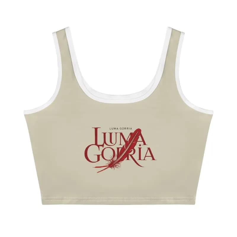 Crop top femme sans manches extensible.