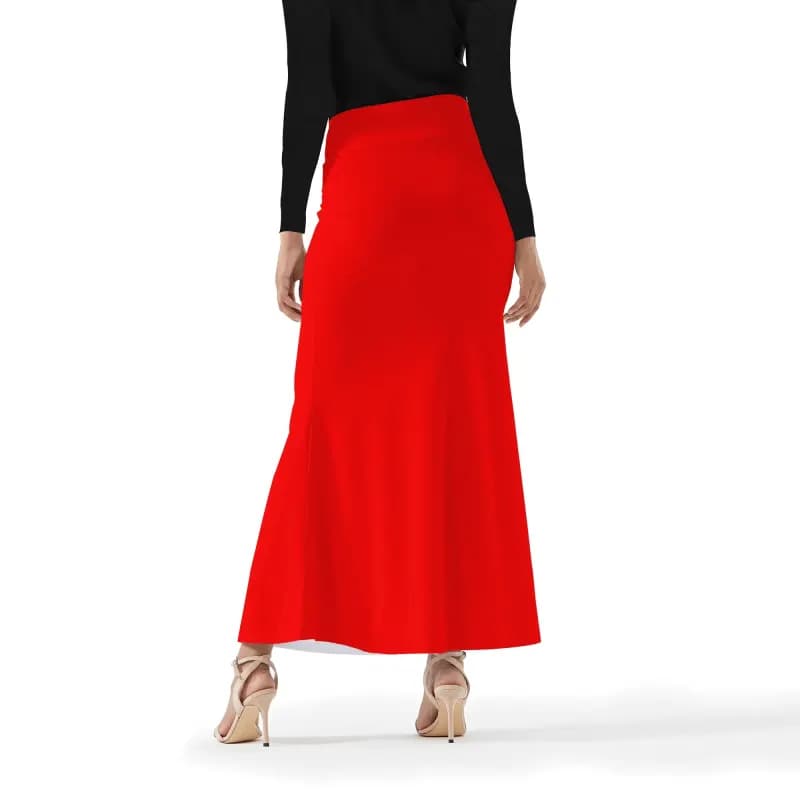 Jupe longue portefeuille sirène femme taille haute – Élégance &amp; féminité