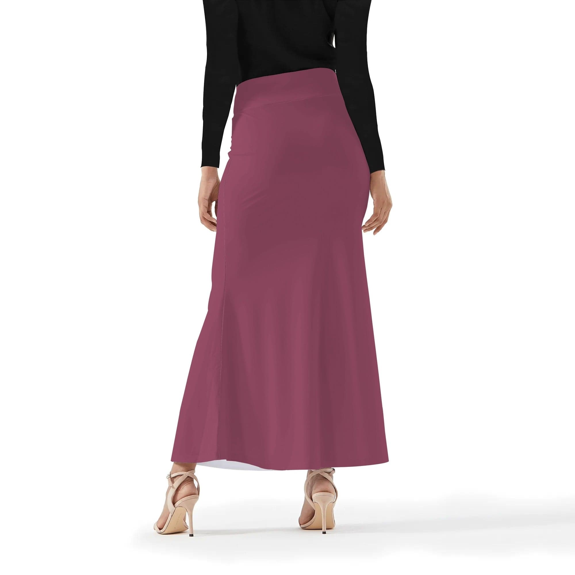 Jupe longue portefeuille sirène femme taille haute – Élégance &amp; féminité