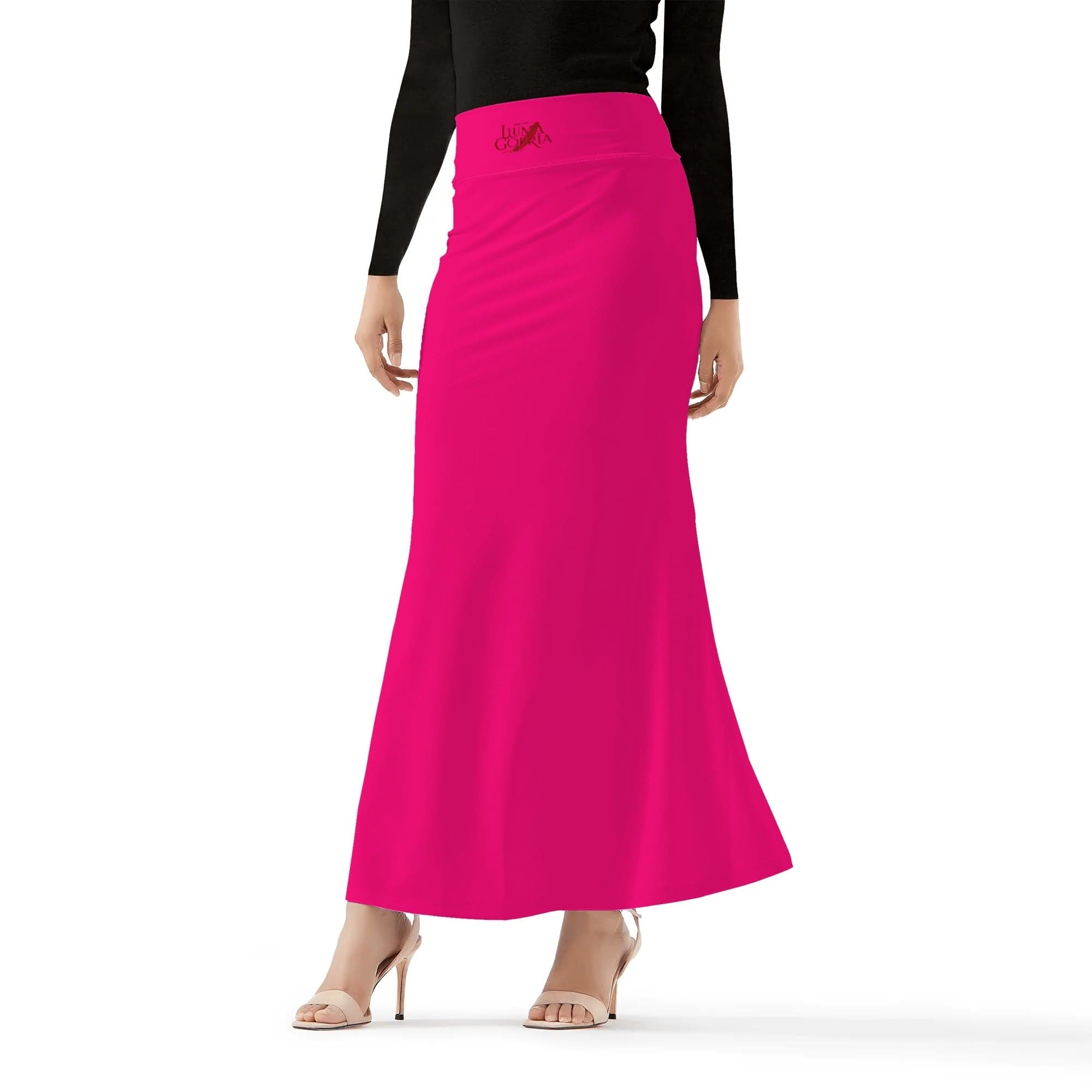 Jupe longue portefeuille sirène femme taille haute – Élégance &amp; féminité