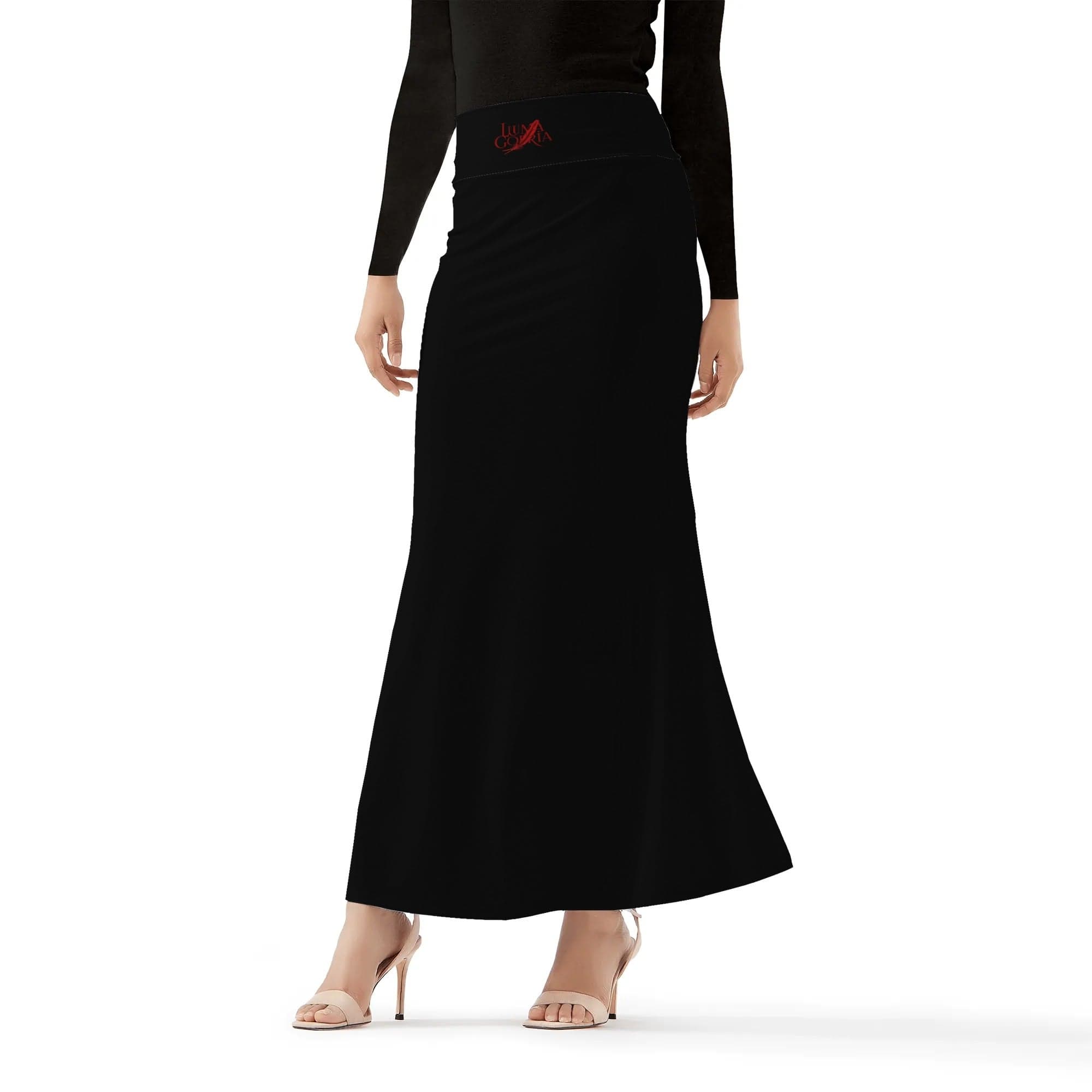 Jupe longue portefeuille sirène femme taille haute – Élégance &amp; féminité